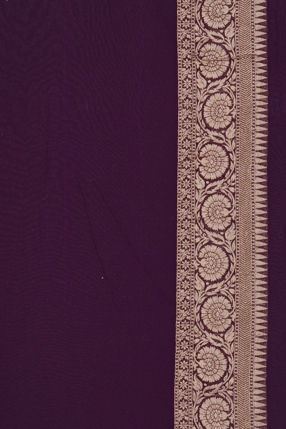 Image of Banarasi Georgette Violet Saree