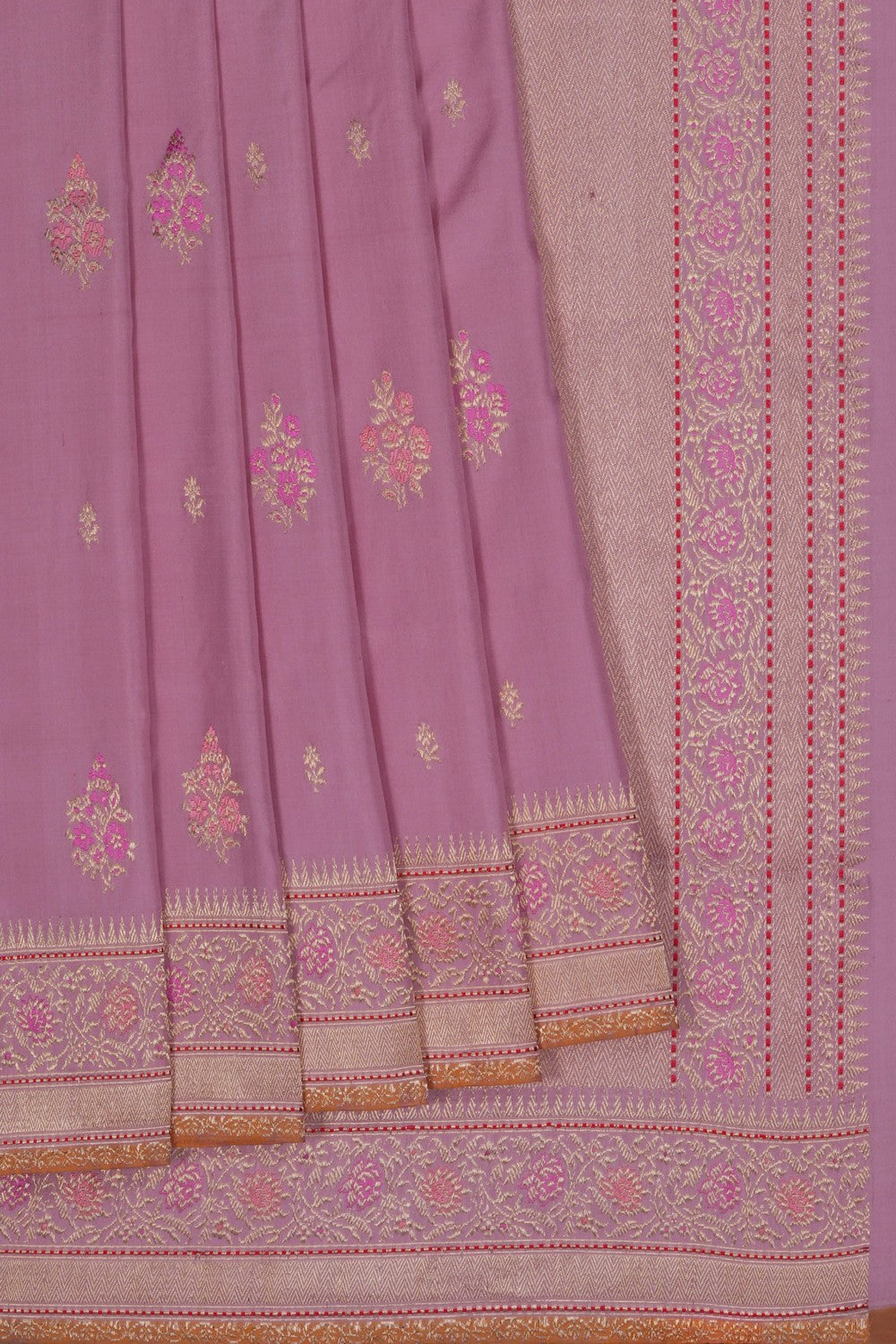 Image of Banarasi Silk Onion-Pink Saree