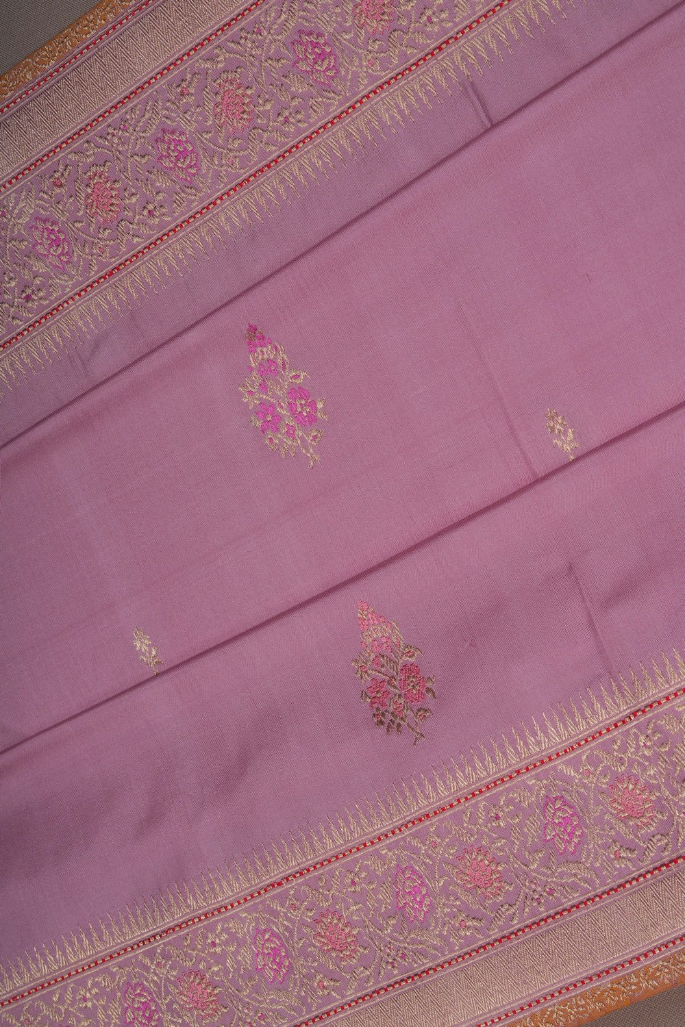 Image of Banarasi Silk Onion-Pink Saree
