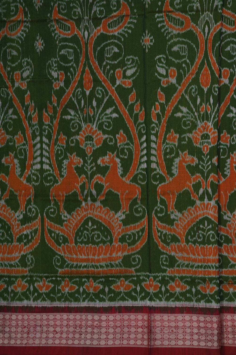 Image of Sambalpuri Silk Green Saree