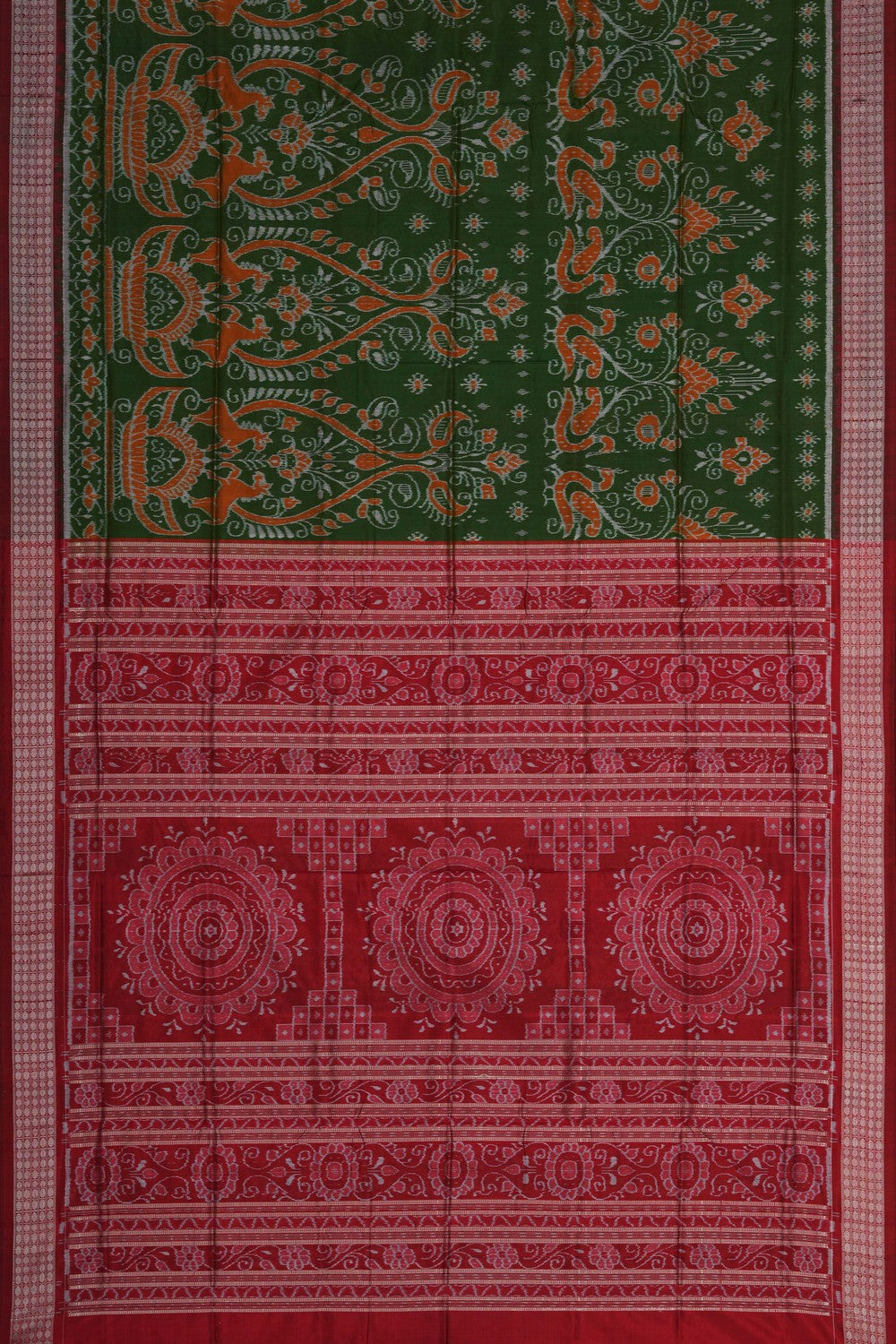 Image of Sambalpuri Silk Green Saree