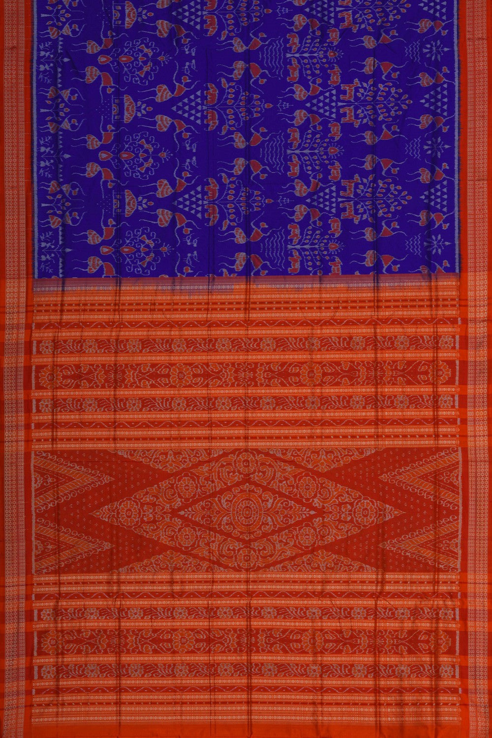 Image of Sambalpuri Silk Purple Saree