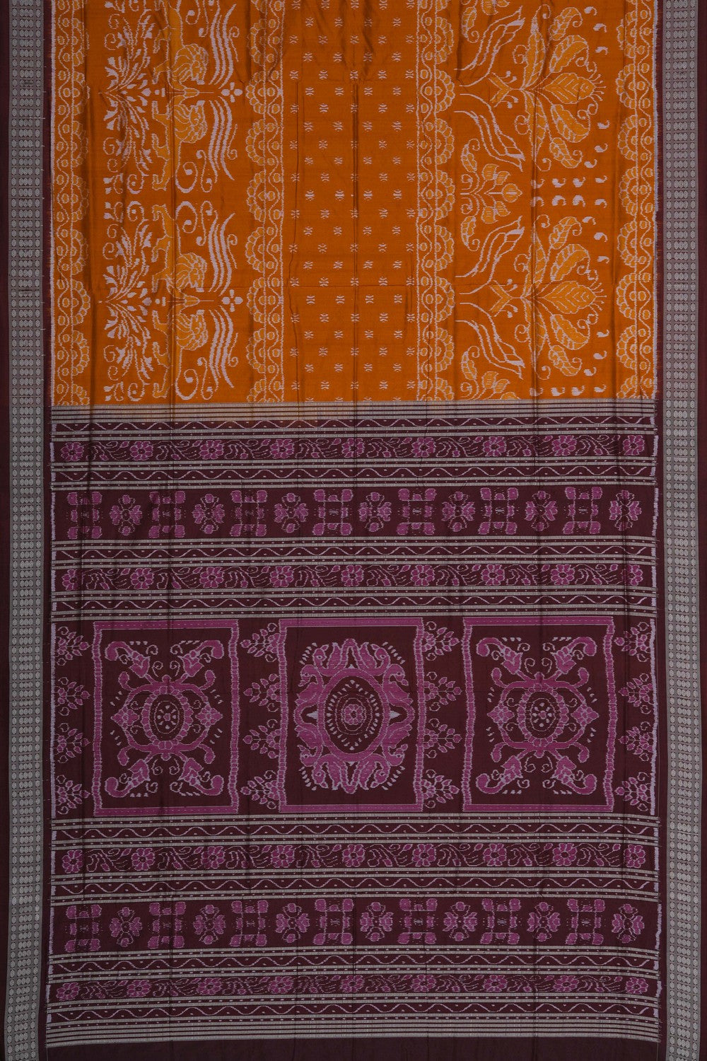 Image of Sambalpuri Silk Brown Saree