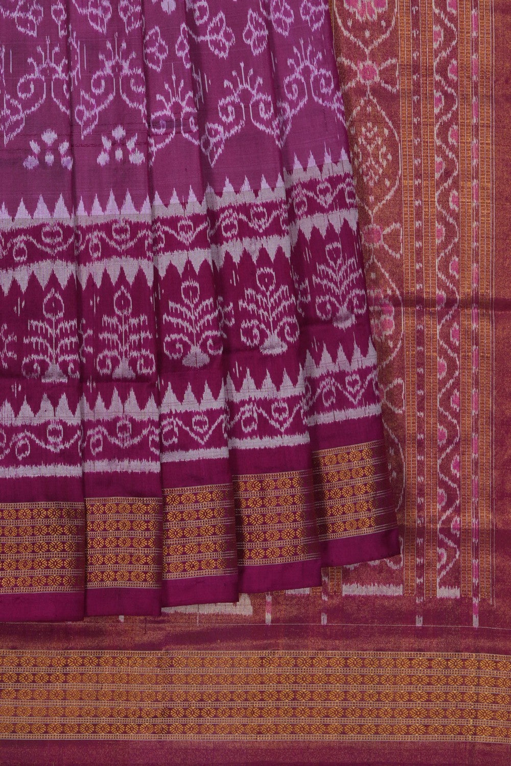 Image of Sambalpuri Silk Royal Purple Saree