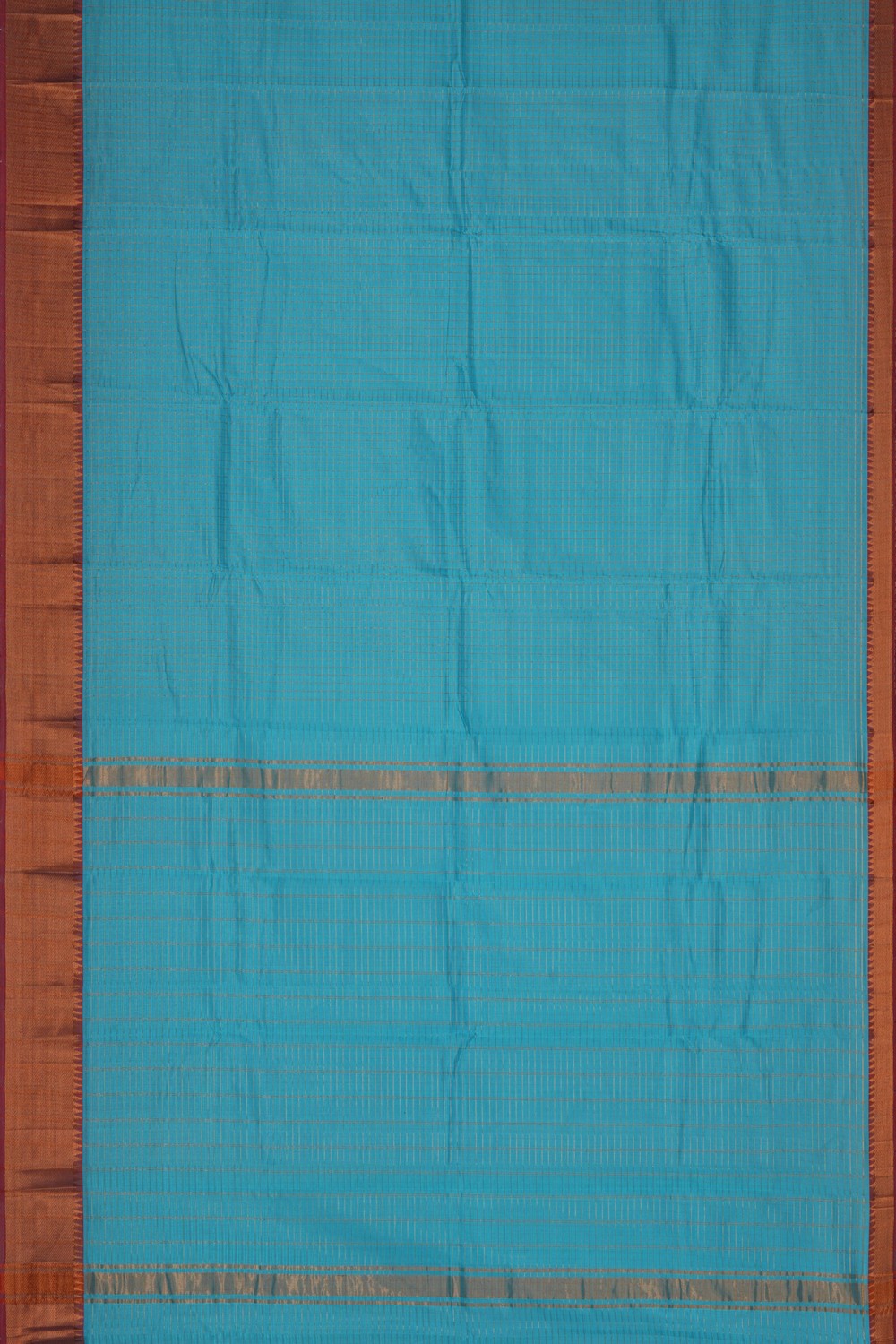 Image of Mangalgiri Silk Blue Saree