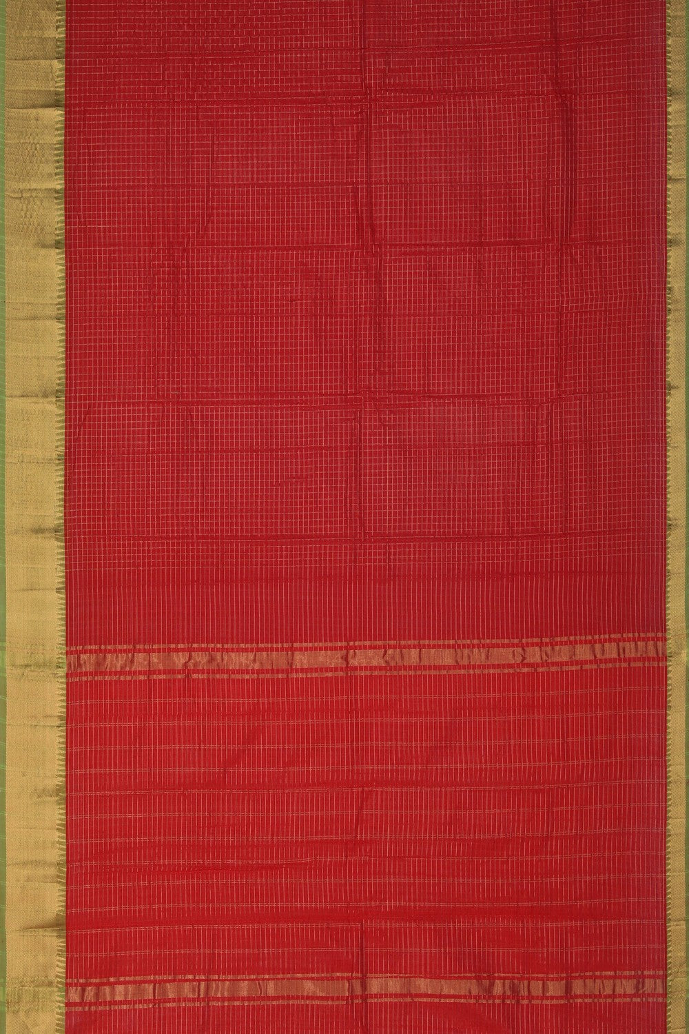 Image of Mangalgiri Silk Red Saree