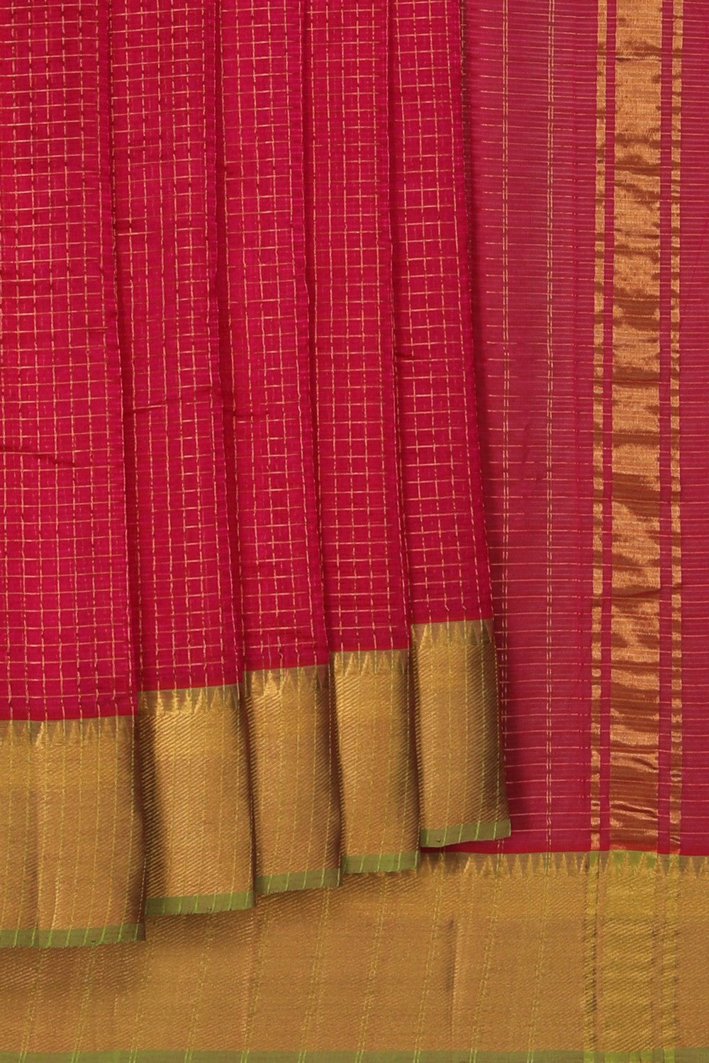 Image of Mangalgiri Silk Pink Saree