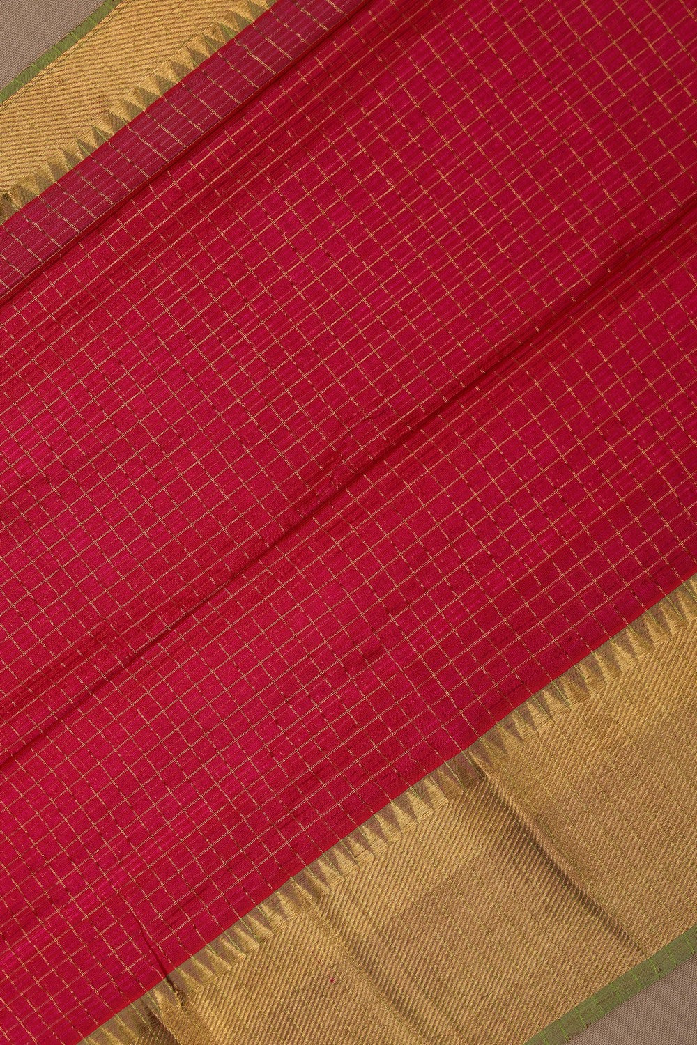 Image of Mangalgiri Silk Pink Saree