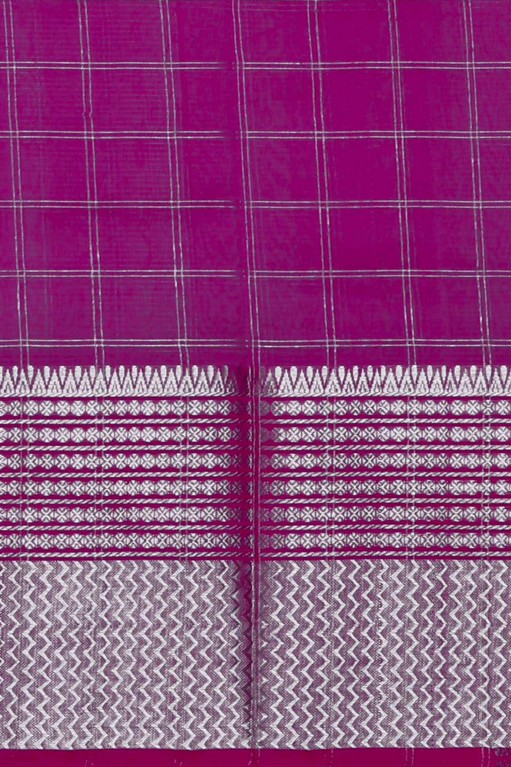 Image of Mangalgiri Silk Pink Saree