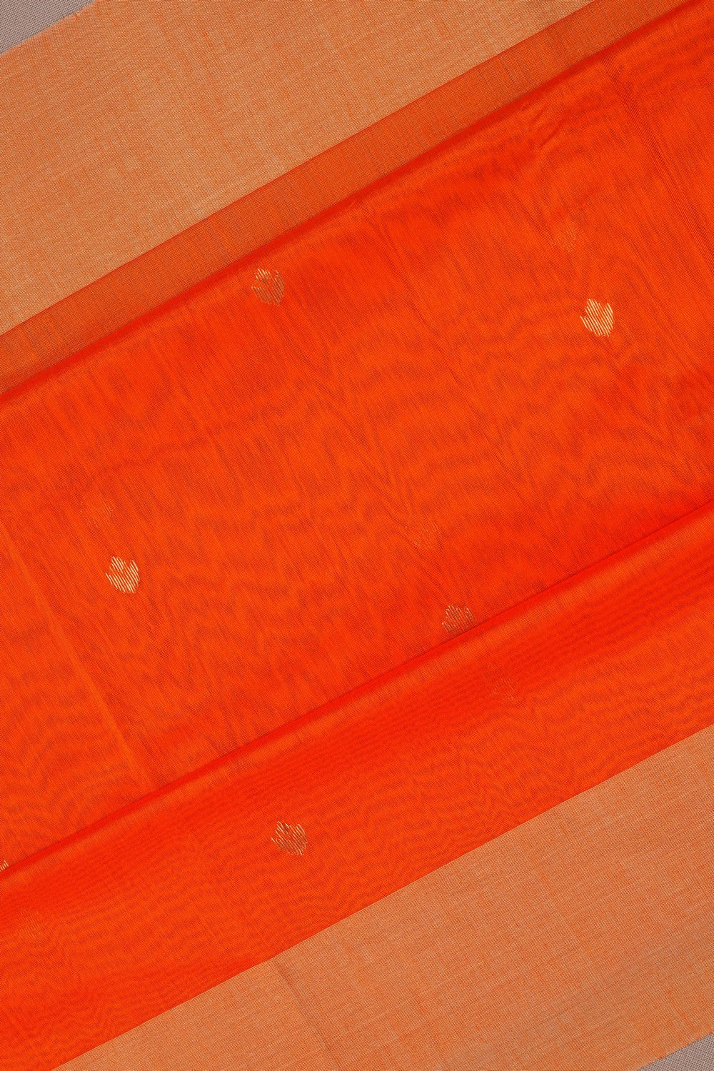 Image of Chanderi Silk Orange Saree