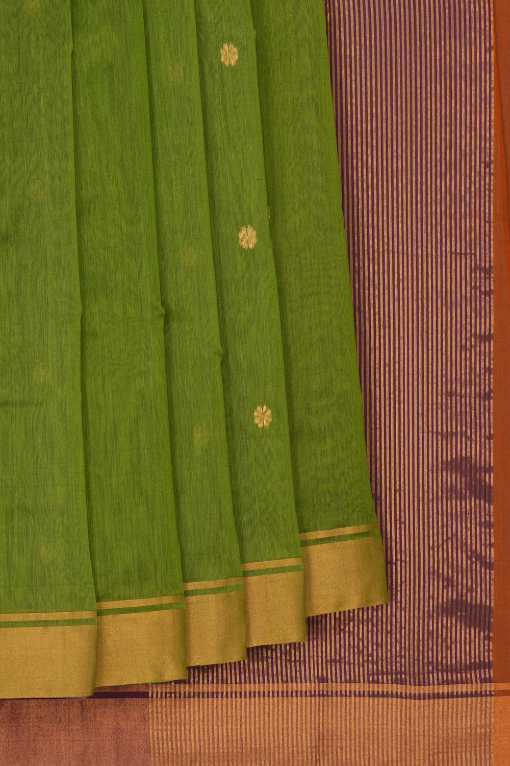Image of Chanderi Silk Green Saree