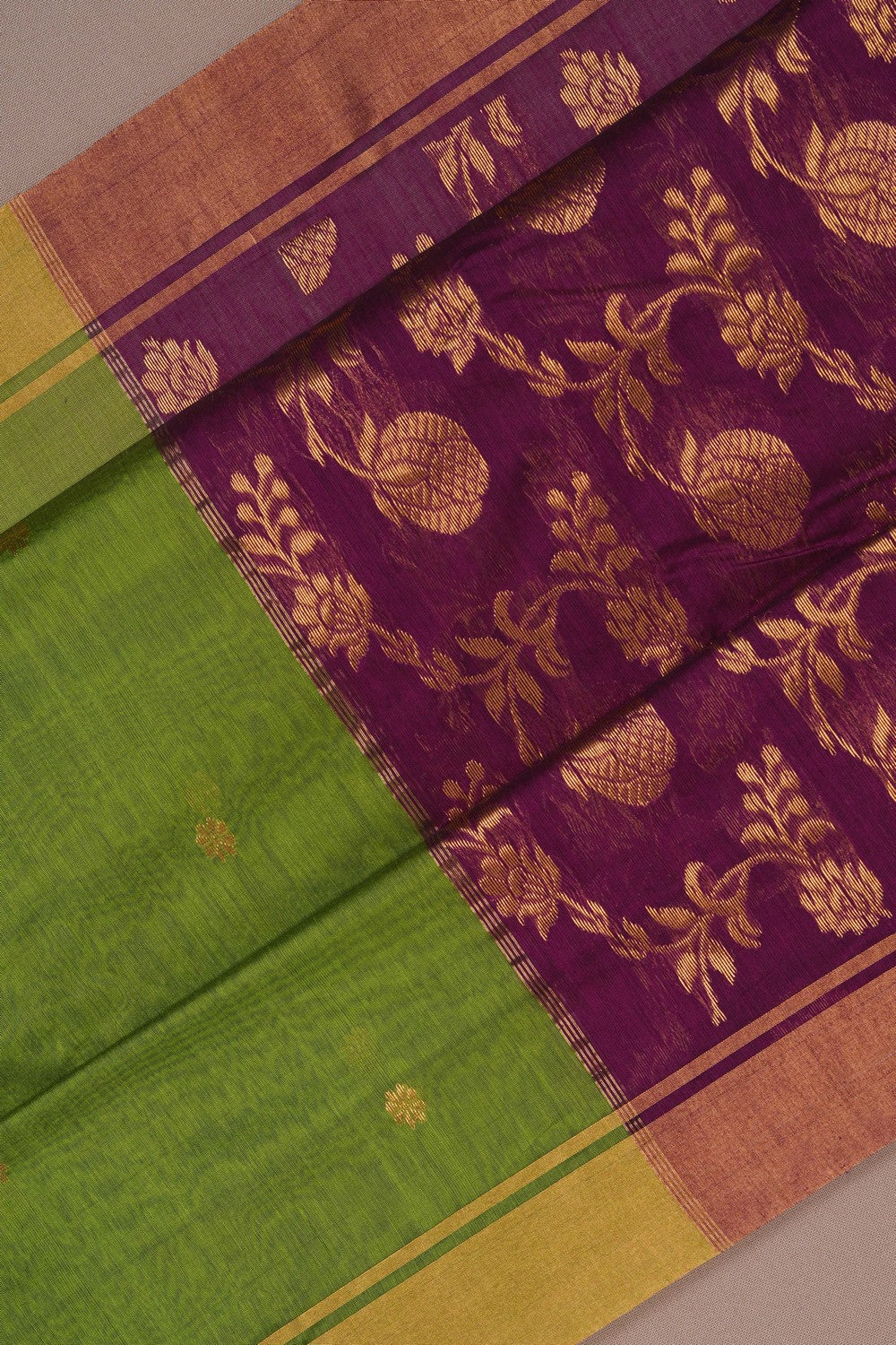 Image of Chanderi Silk Green Saree