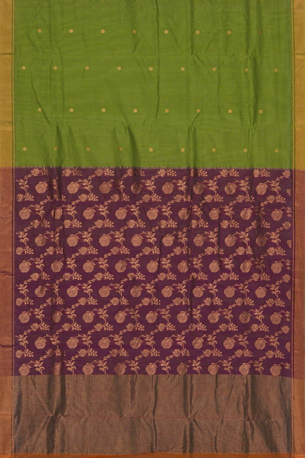Image of Chanderi Silk Green Saree