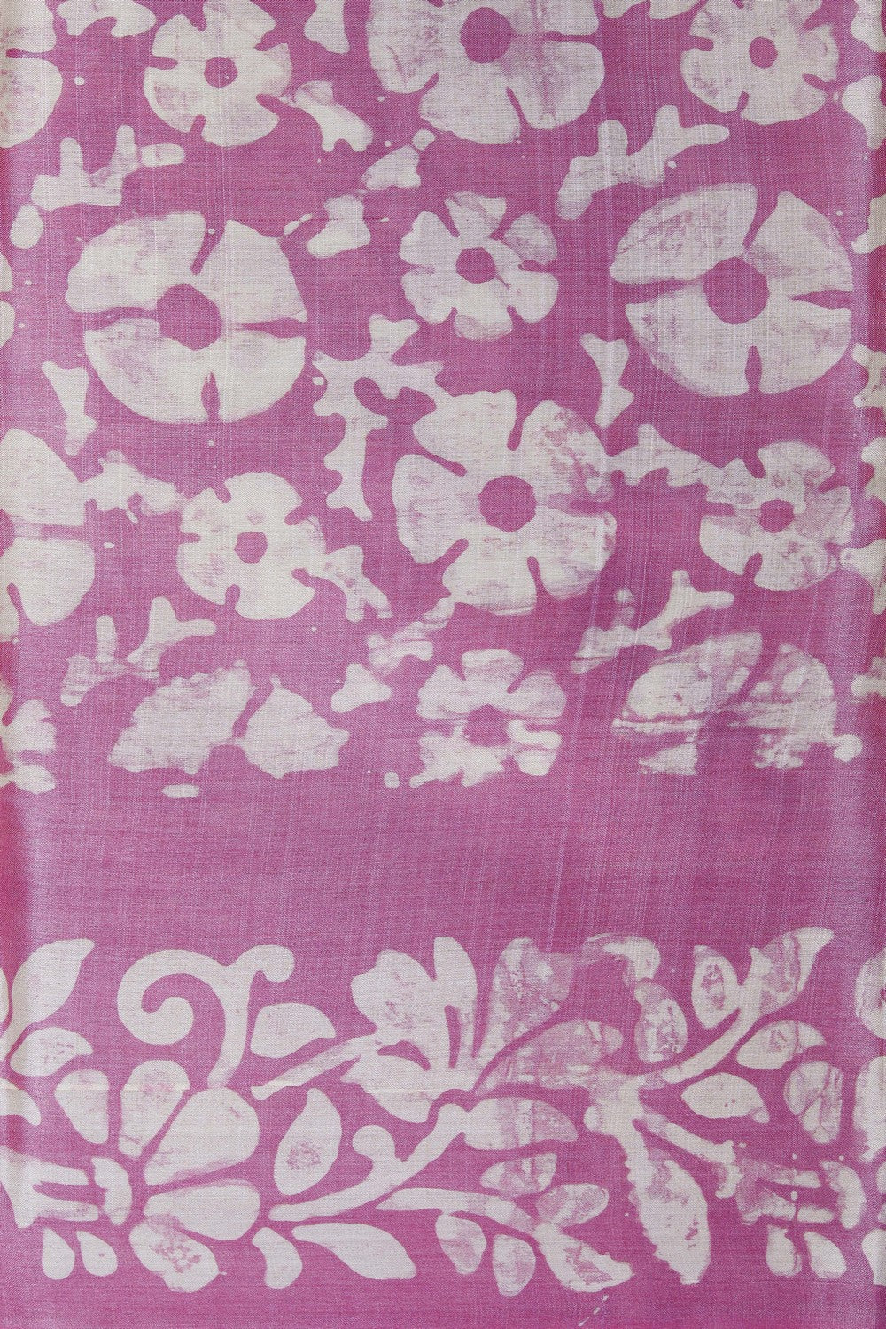 Image of A Pink Tussar Batik Print Saree
