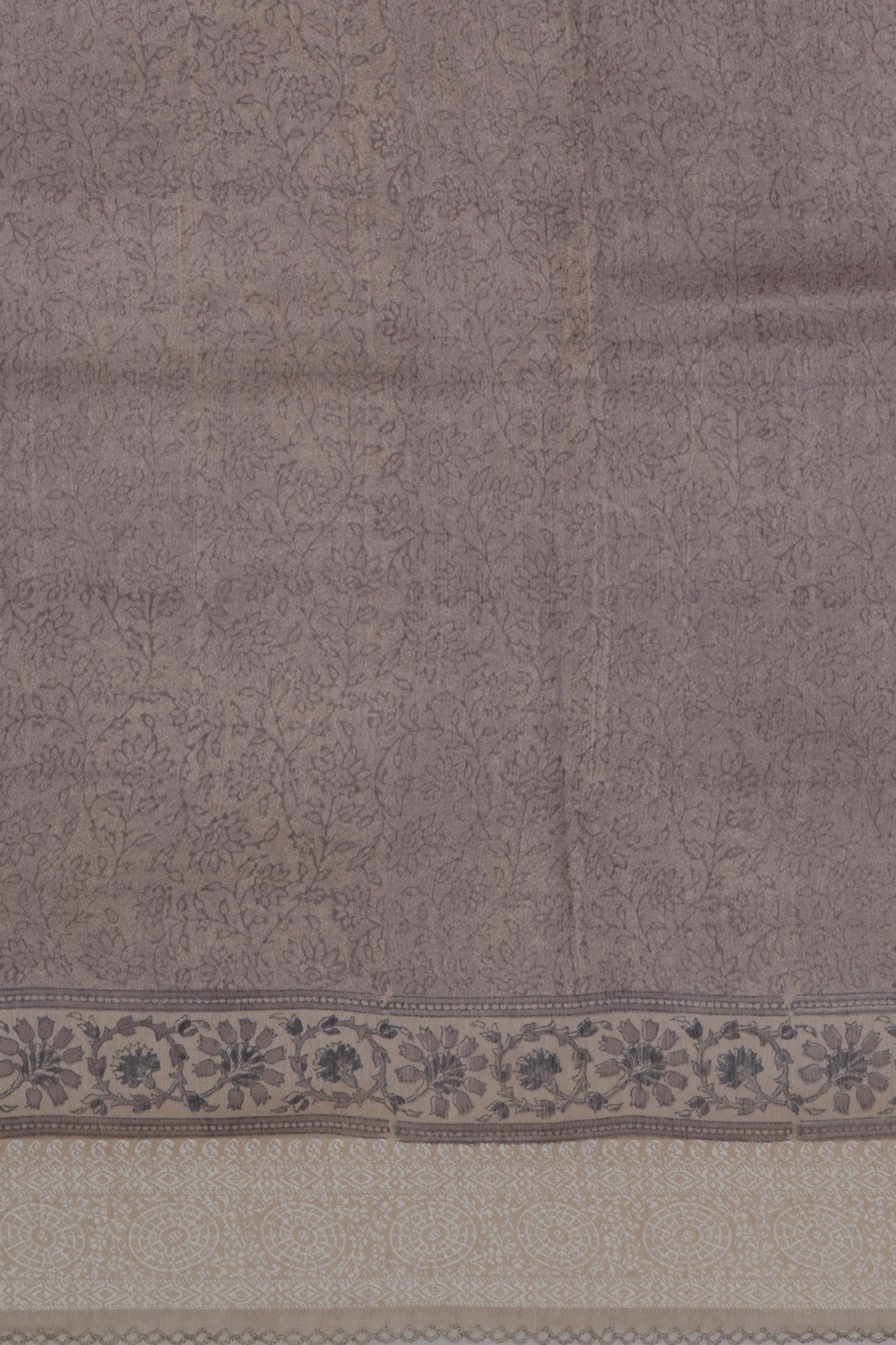 Image of Chanderi Silk Cotton Off-White Saree
