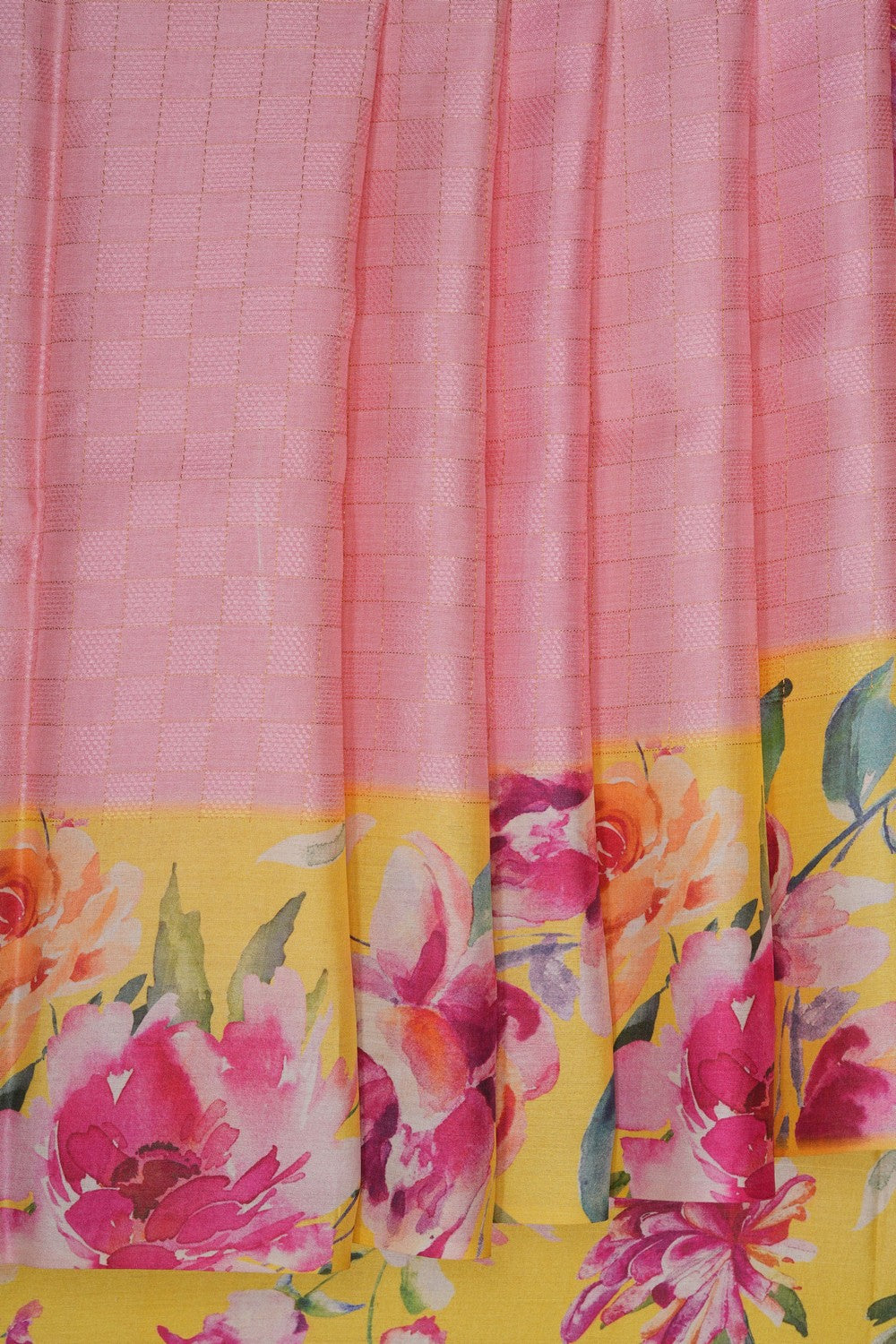 Image of Desi Tussar Silk Pink Saree