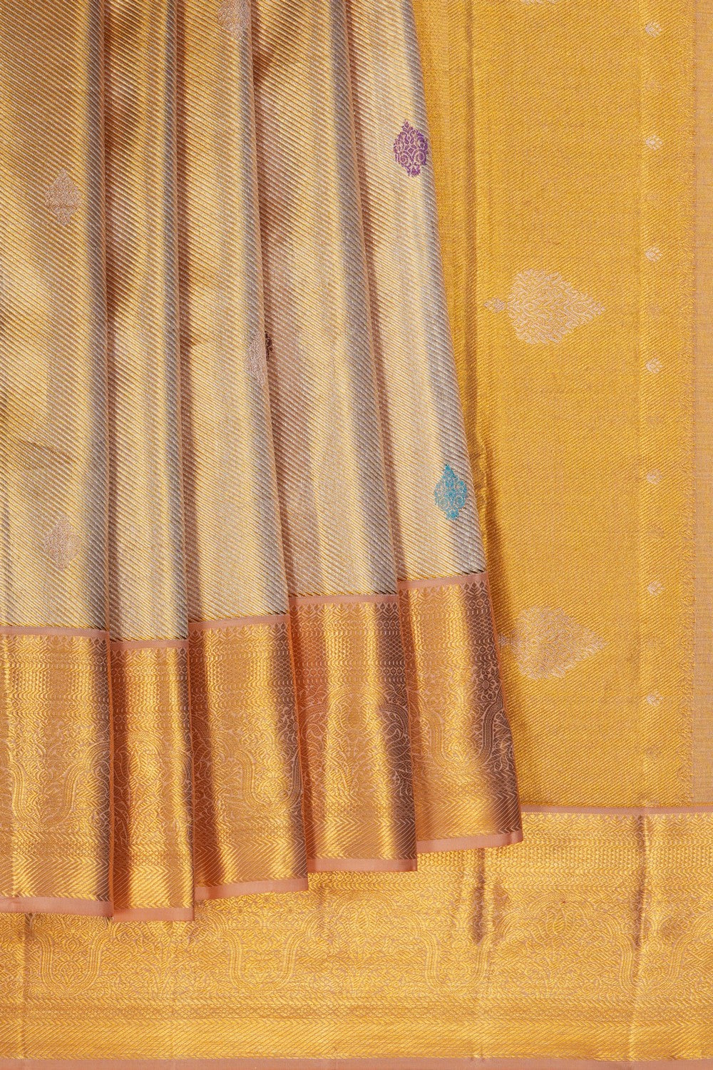 Image of A Gold Tissue Kanjivaram Silk Saree