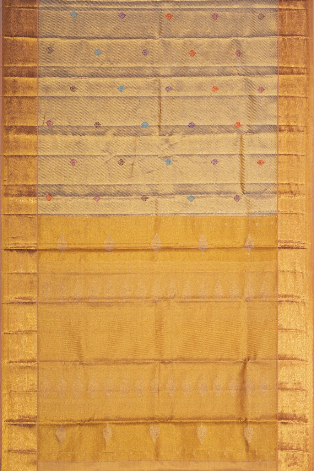 Image of A Gold Tissue Kanjivaram Silk Saree