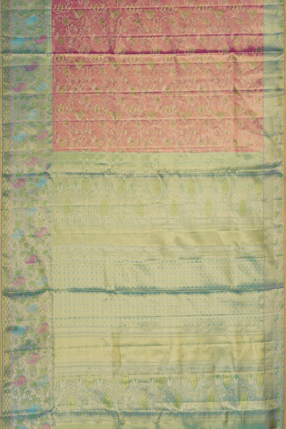Image of Kanjivaram Silk Tissue Brocade Saree