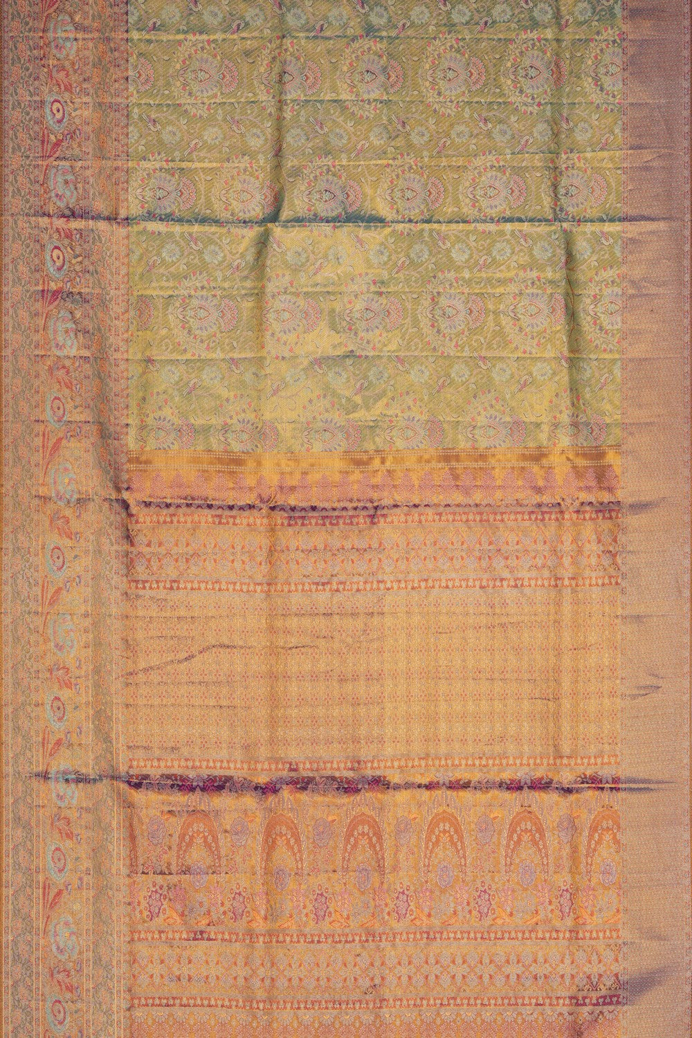 Image of Kanjivaram Silk Tissue Brocade Saree