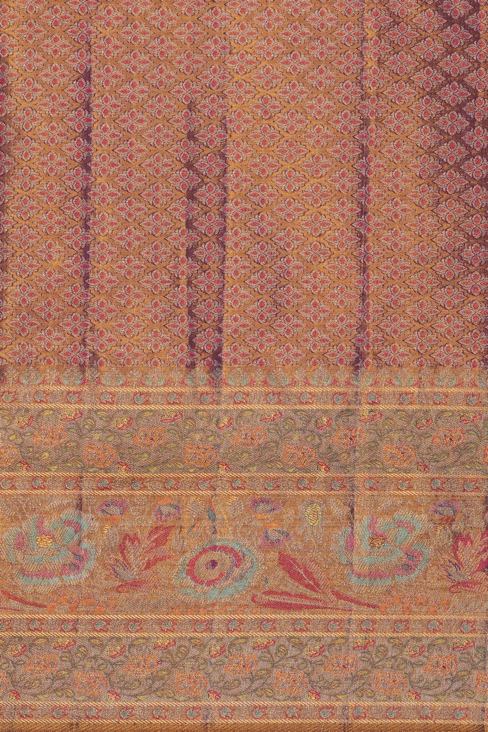 Image of Kanjivaram Silk Tissue Brocade Saree