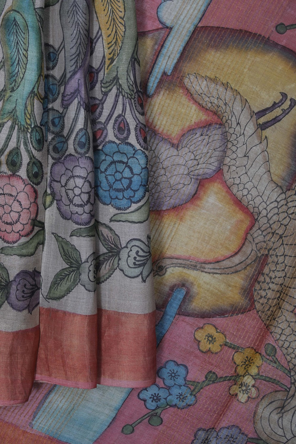 Image of Kalamkari Painting Saree