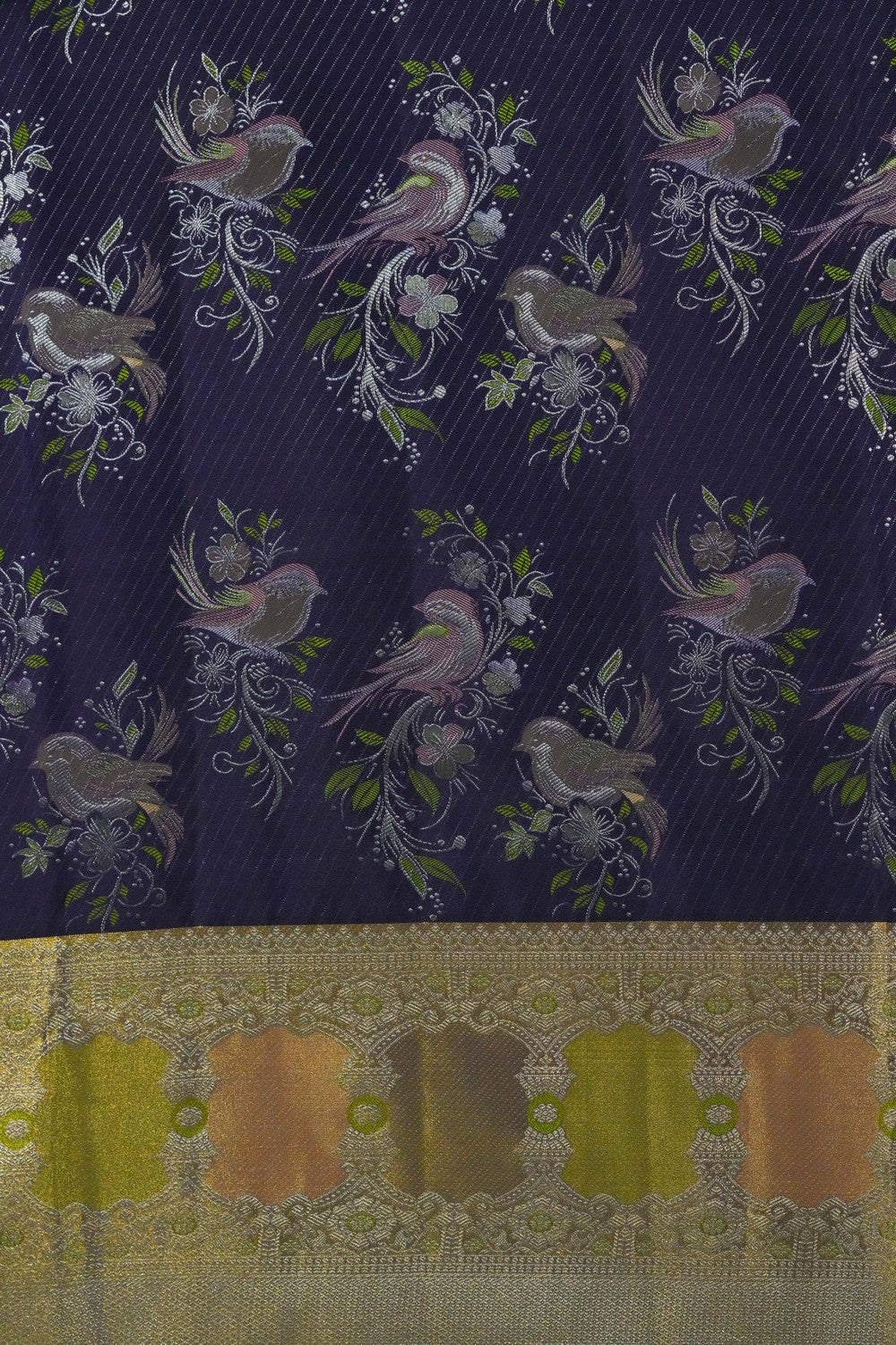 Image of Kanjivaram Silk Brocade Purple Saree