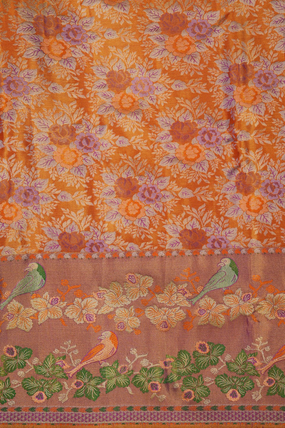 Image of Kanjivaram Silk Tissue Brocade Saree