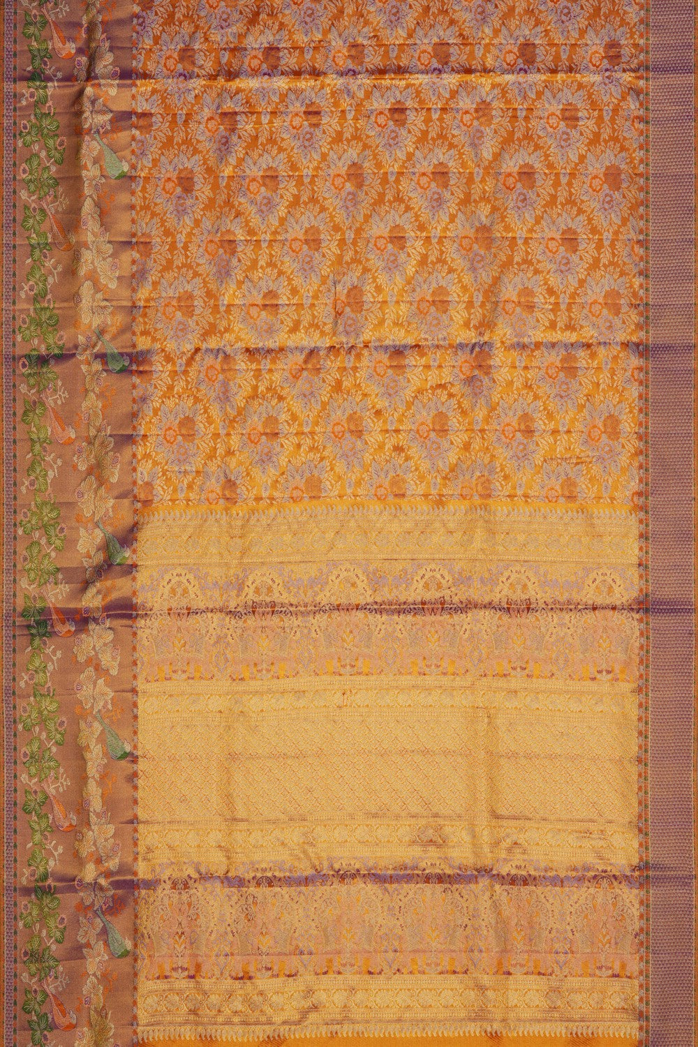 Image of Kanjivaram Silk Tissue Brocade Saree