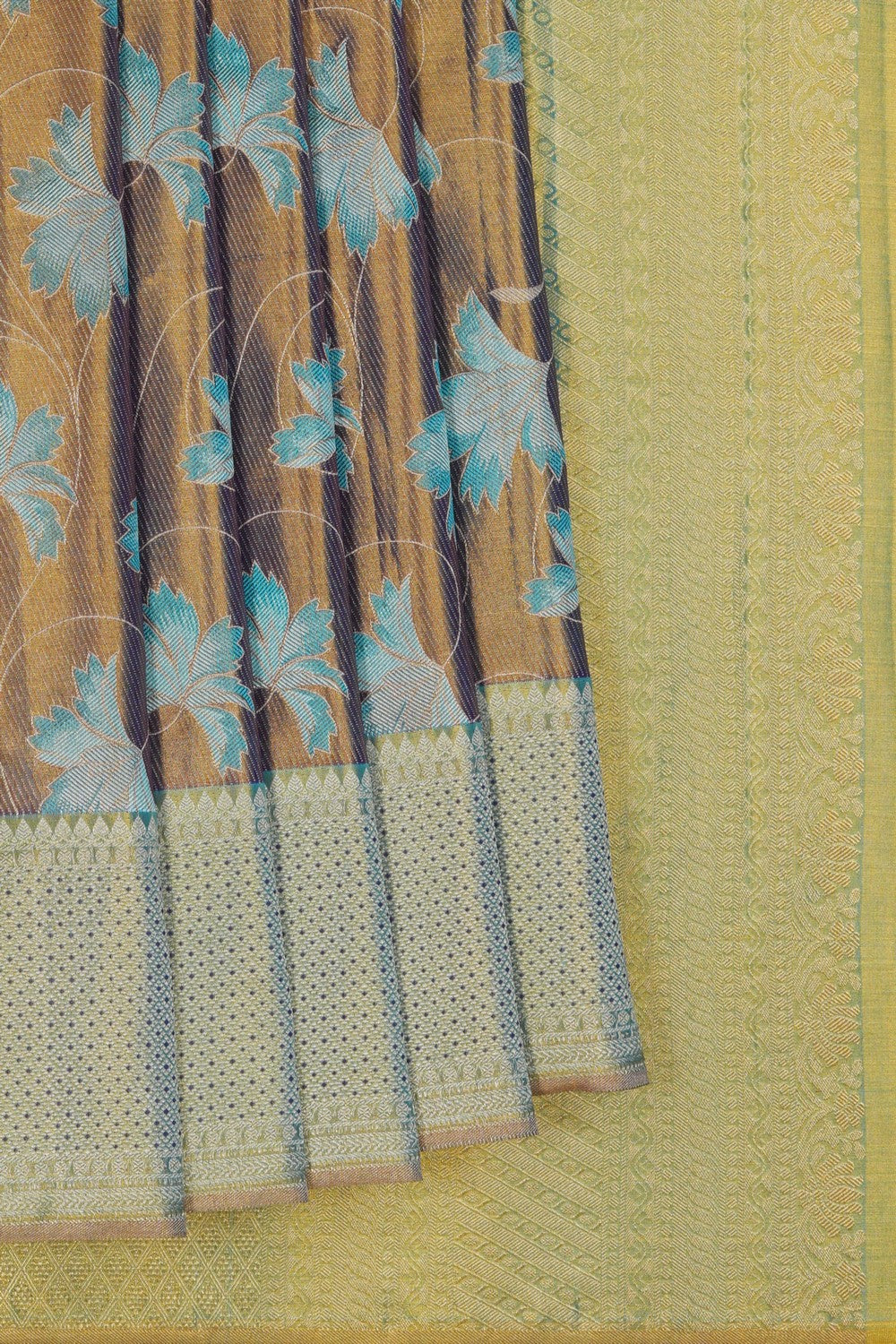 Image of Kanjivaram Silk Tissue Brocade Saree