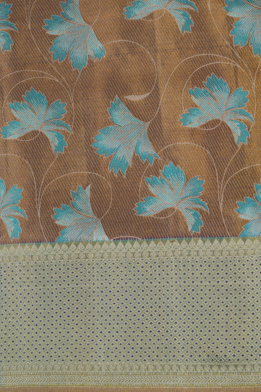 Image of Kanjivaram Silk Tissue Brocade Saree