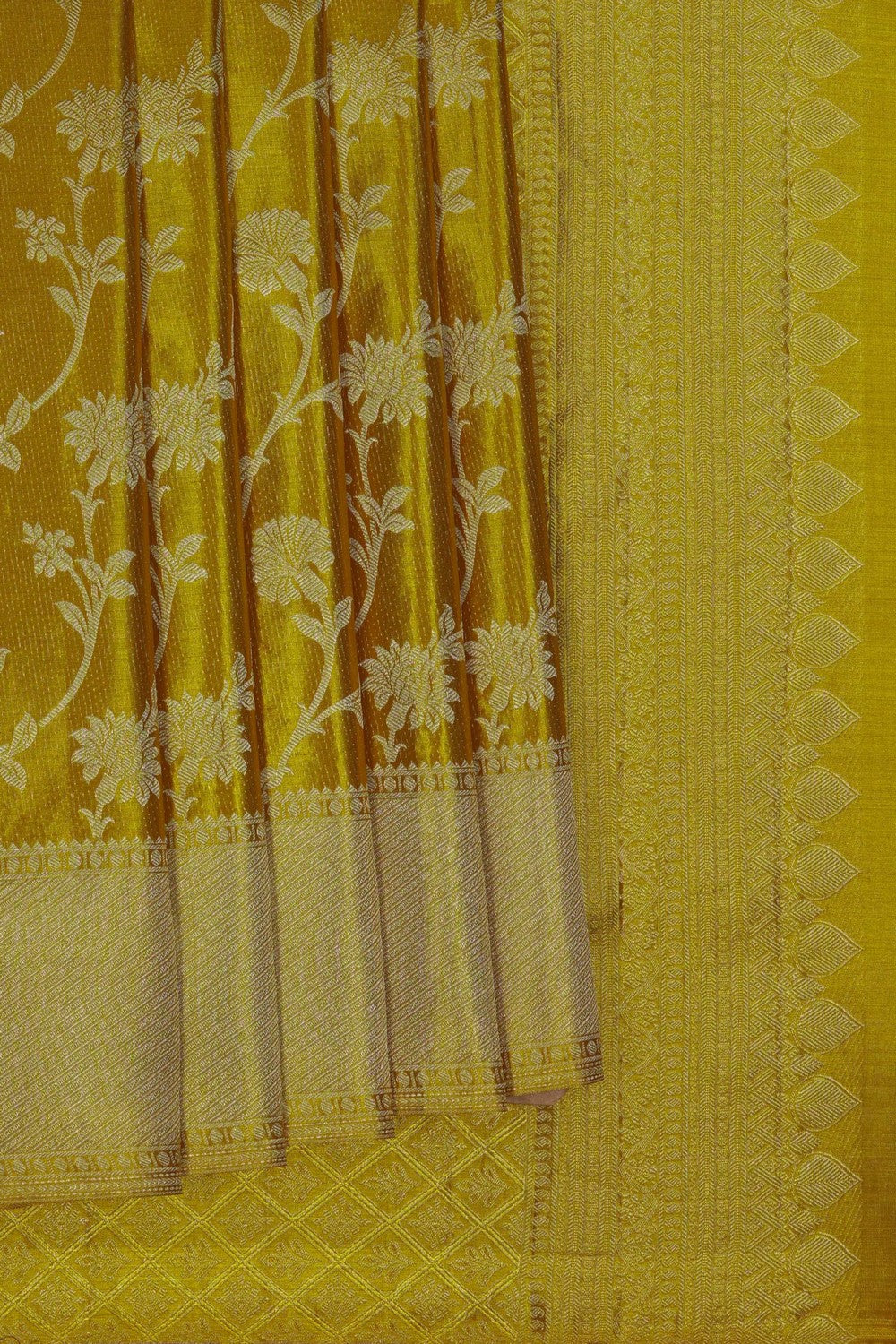 Image of Kanjivaram Silk Tissue Brocade Saree