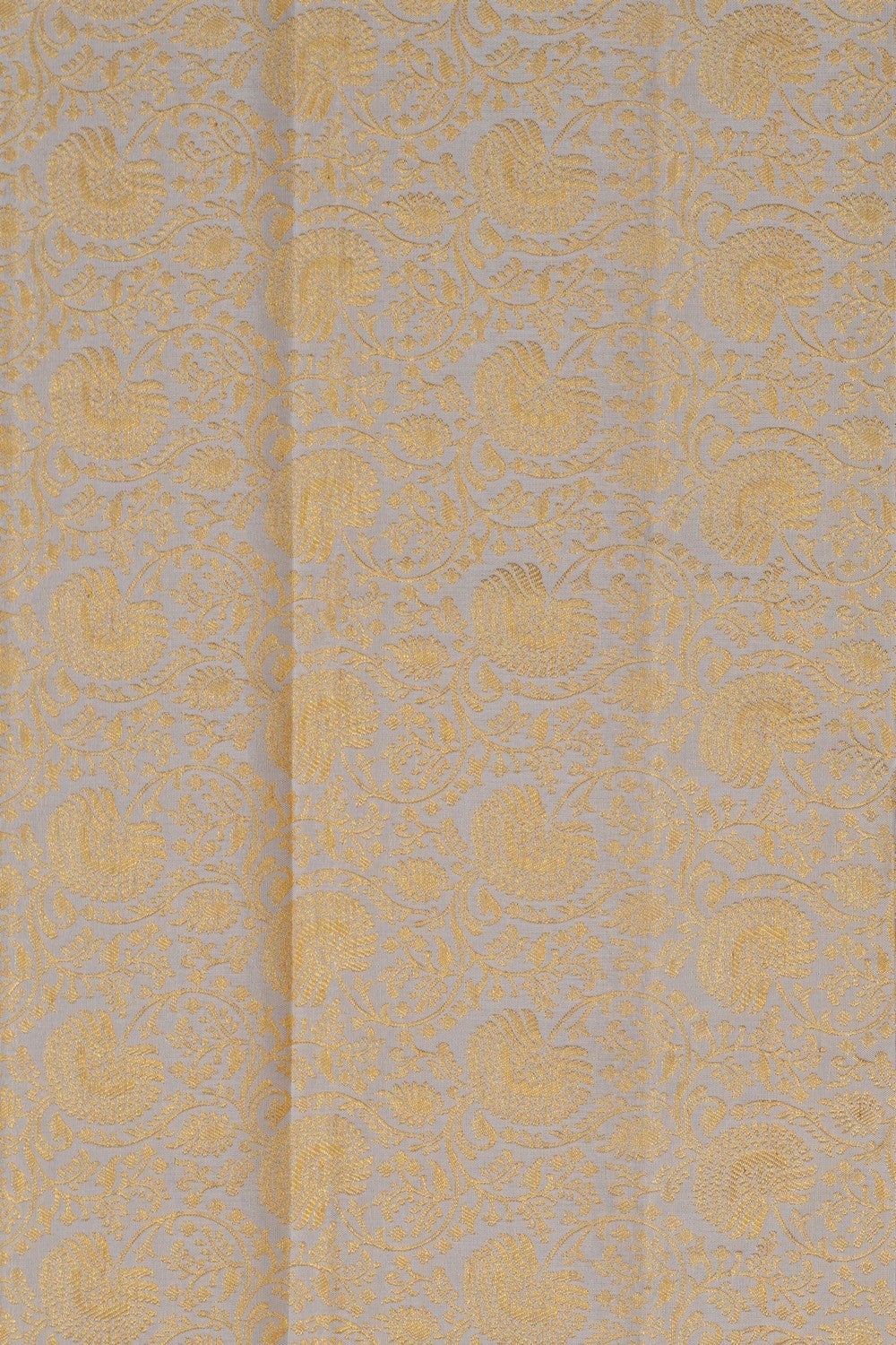 Image of Kanjivaram Silk Brocade Off-White Saree