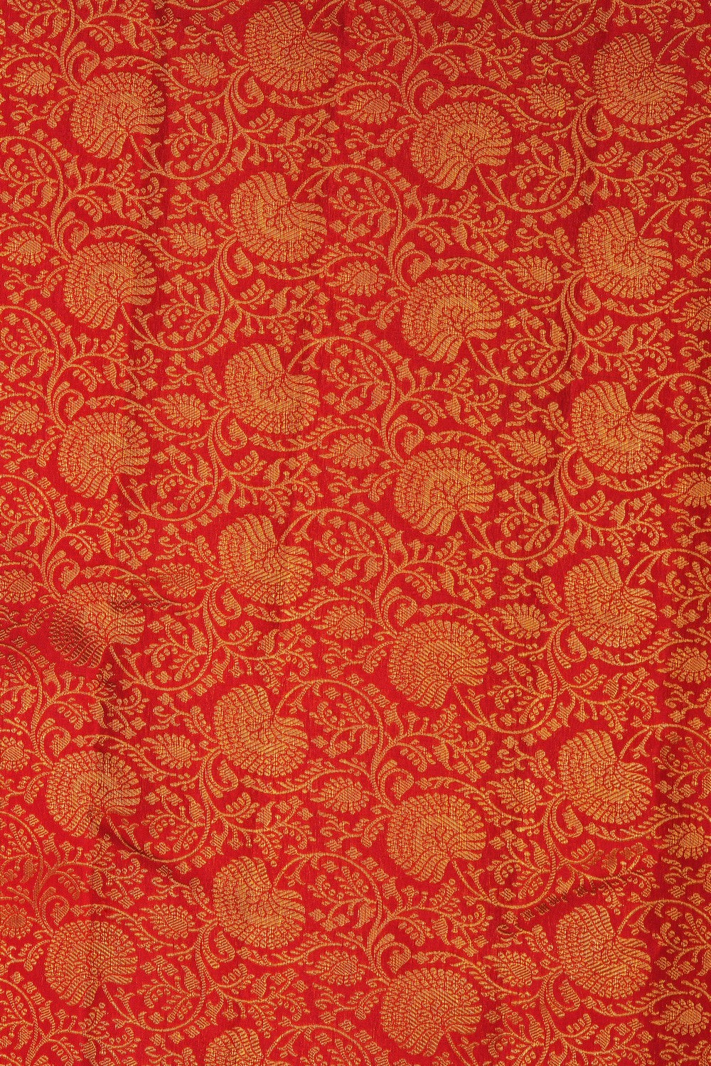 Image of Kanjivaram Silk Brocade Red Saree