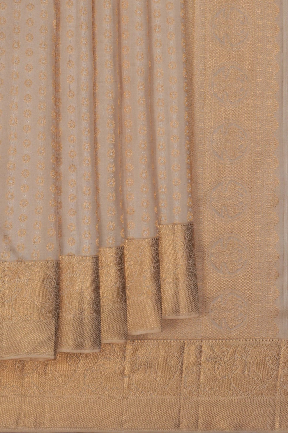 Image of South Silk Off-White Saree