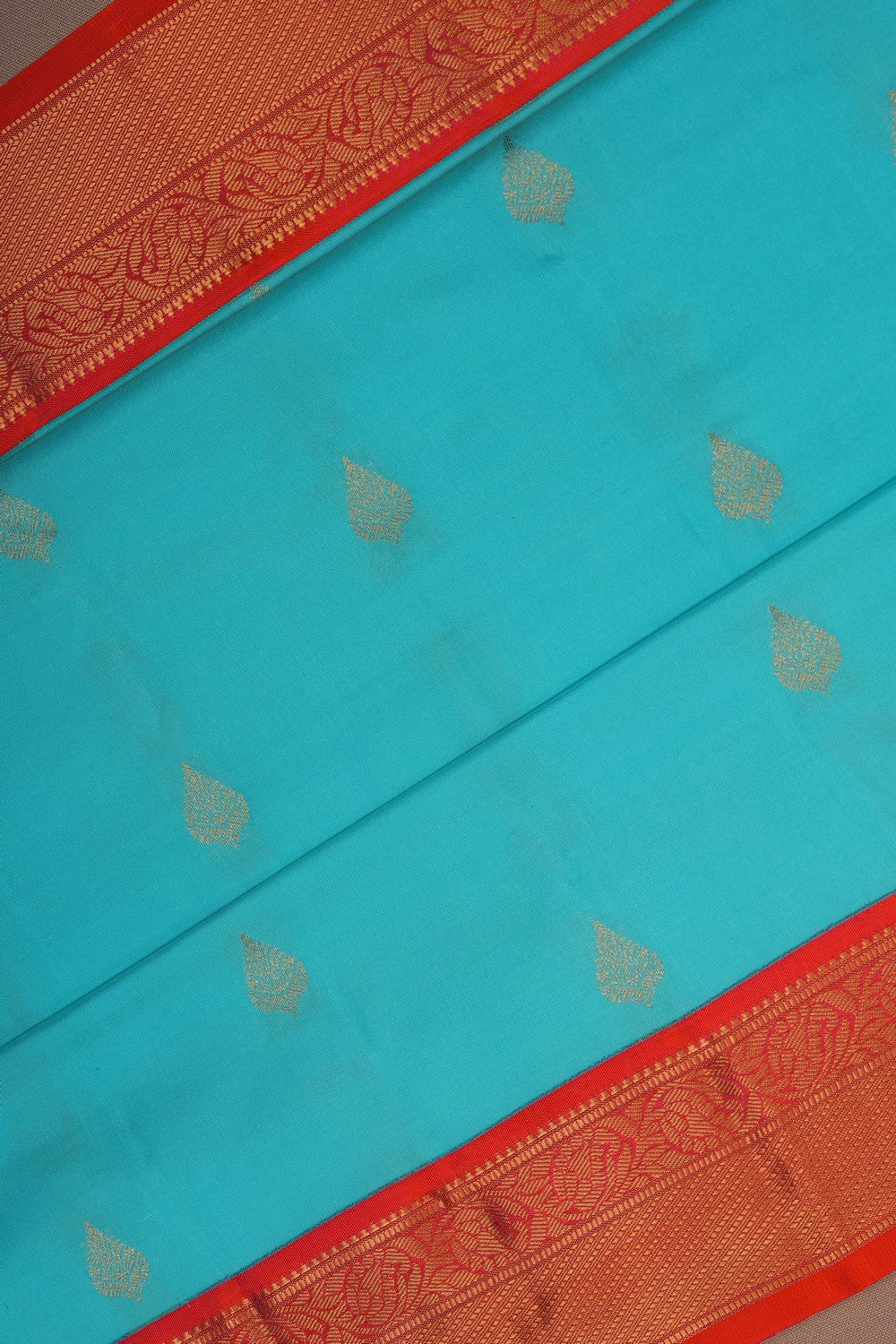 Image of South Silk Blue Saree