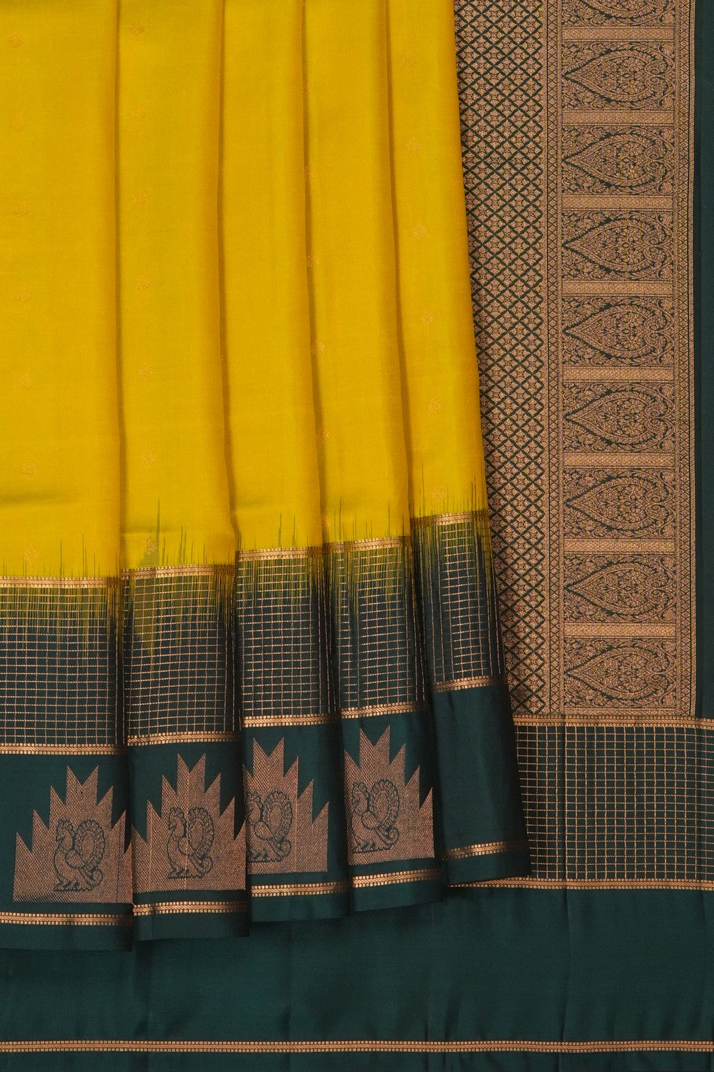 Image of South Silk Yellow Saree
