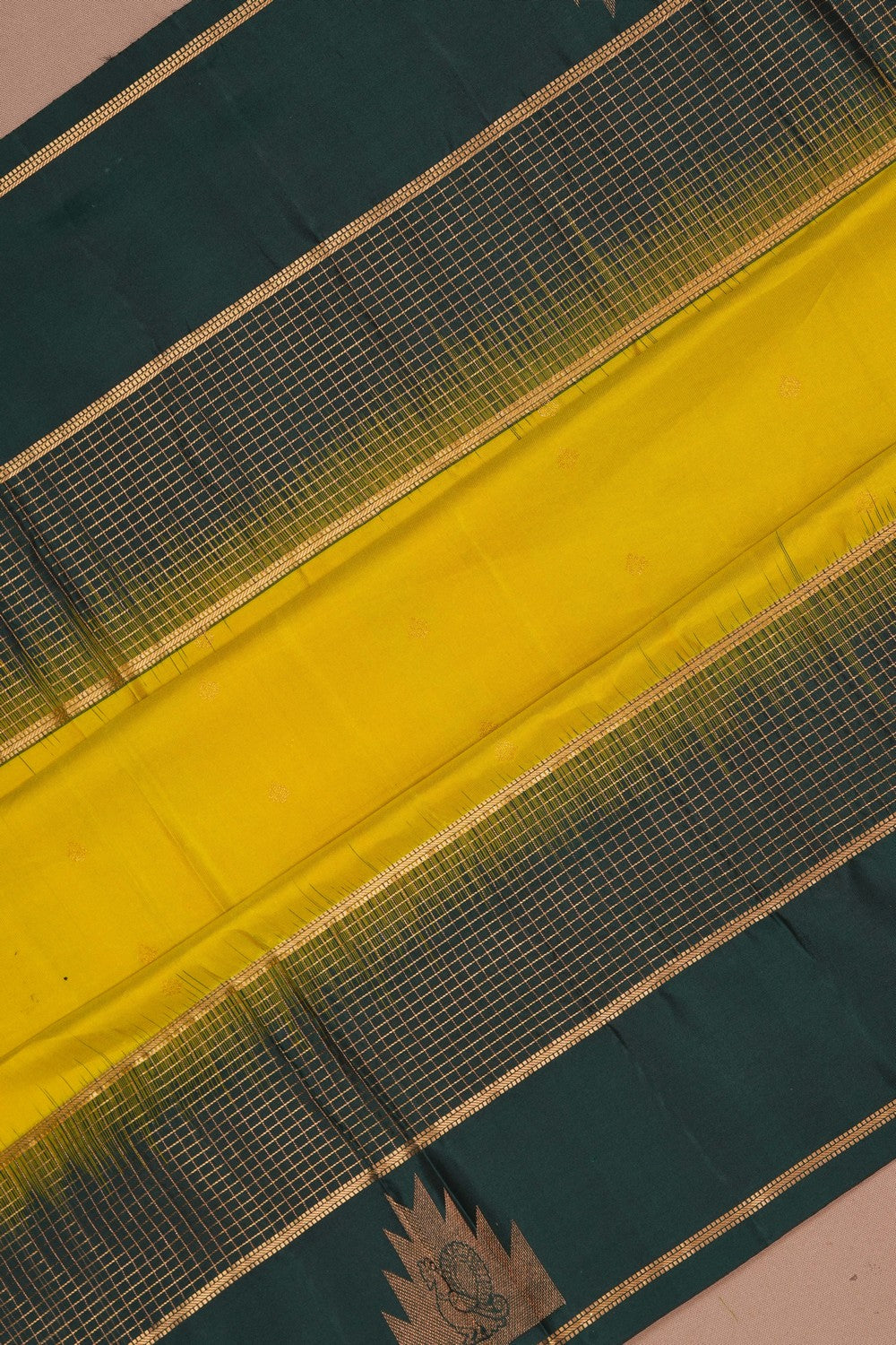 Image of South Silk Yellow Saree