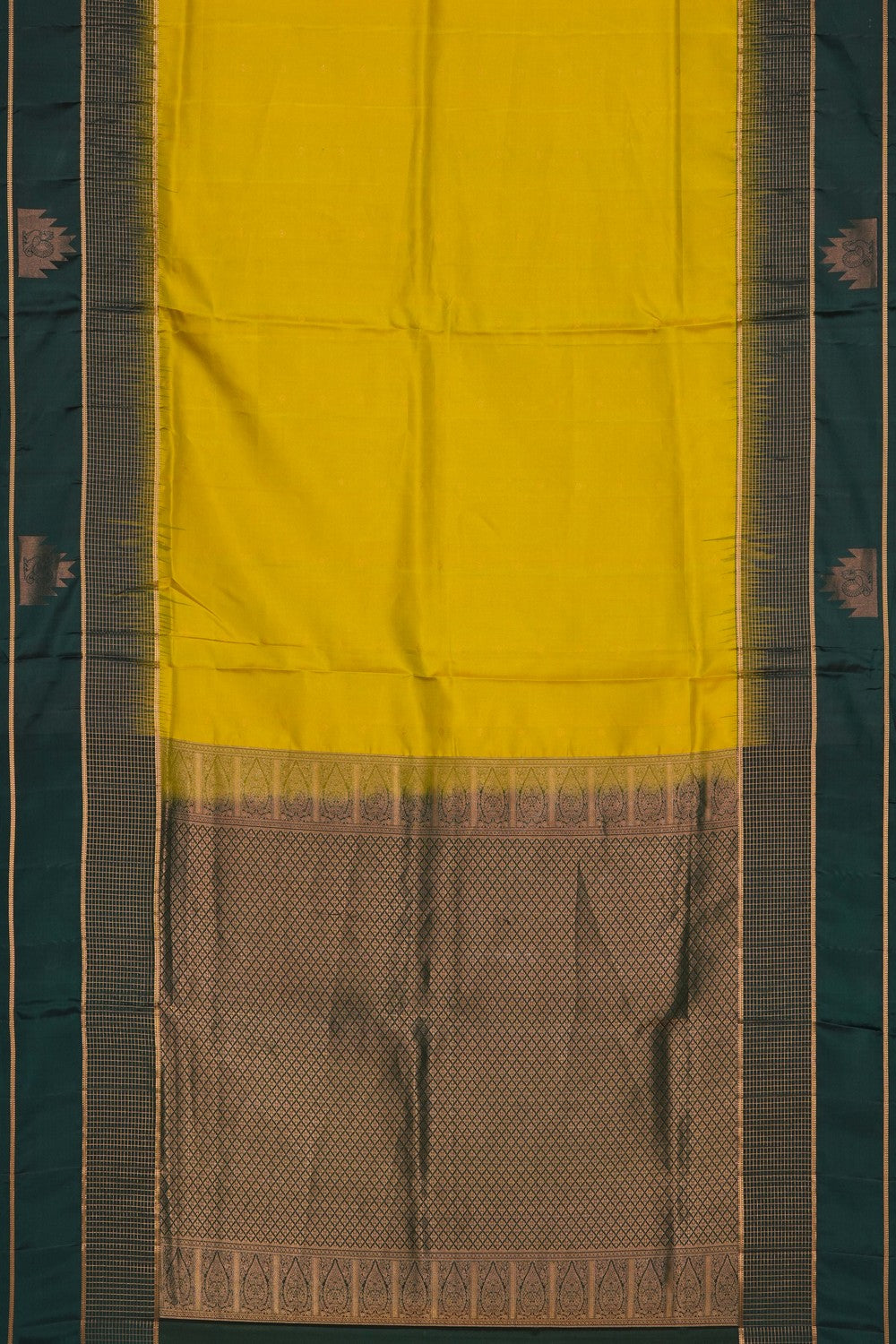 Image of South Silk Yellow Saree