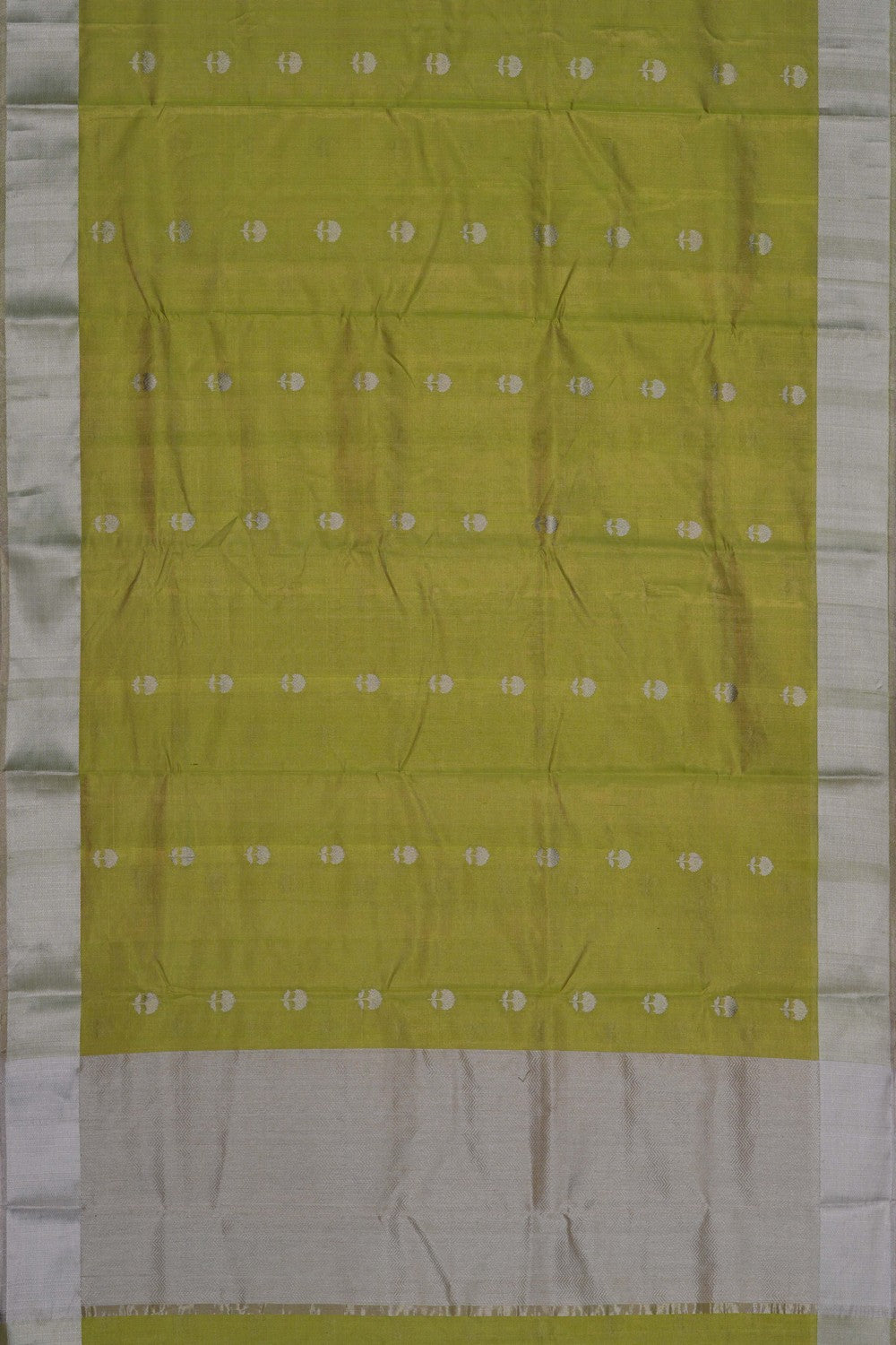 Image of Chanderi Tissue Silk Green Saree