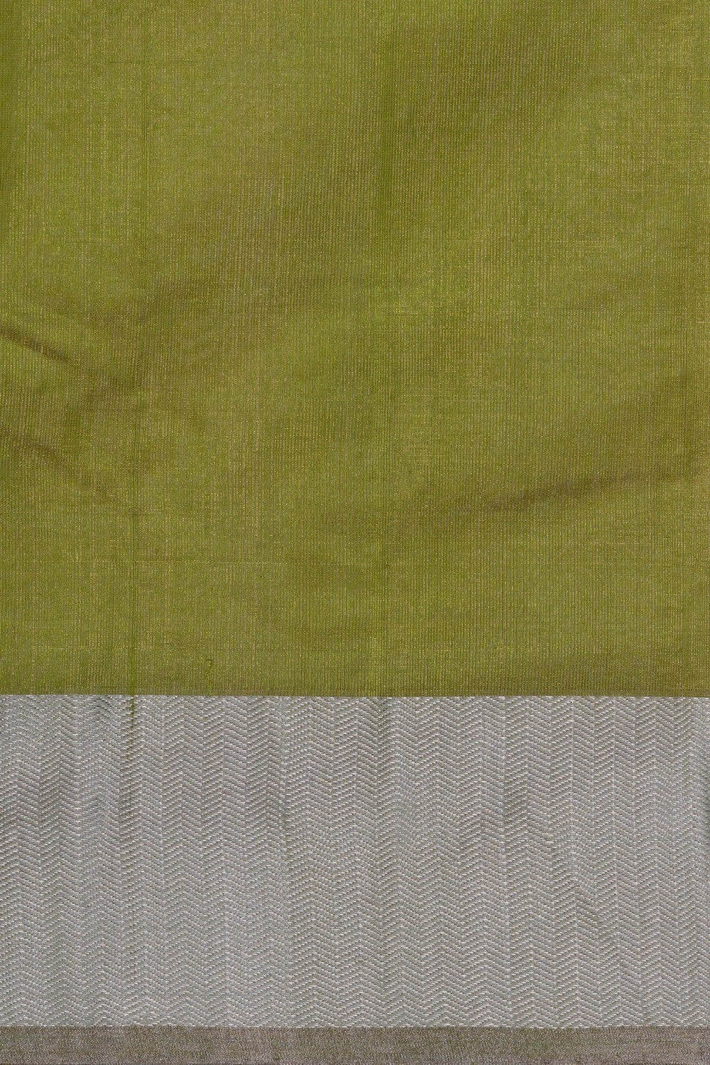 Image of Chanderi Tissue Silk Green Saree
