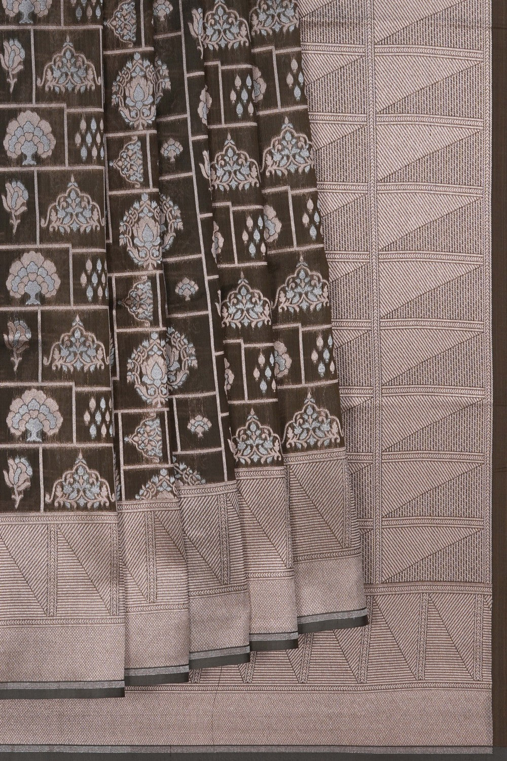 Image of Banarasi Silk Moss Green Saree