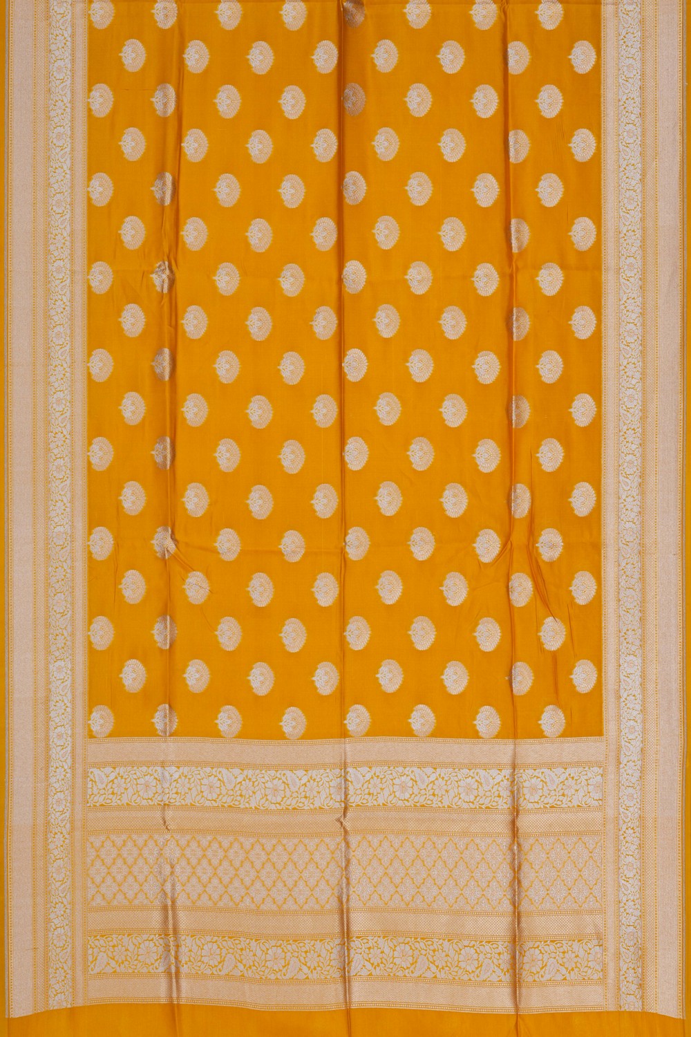 Image of Banarasi Silk Yellow Saree