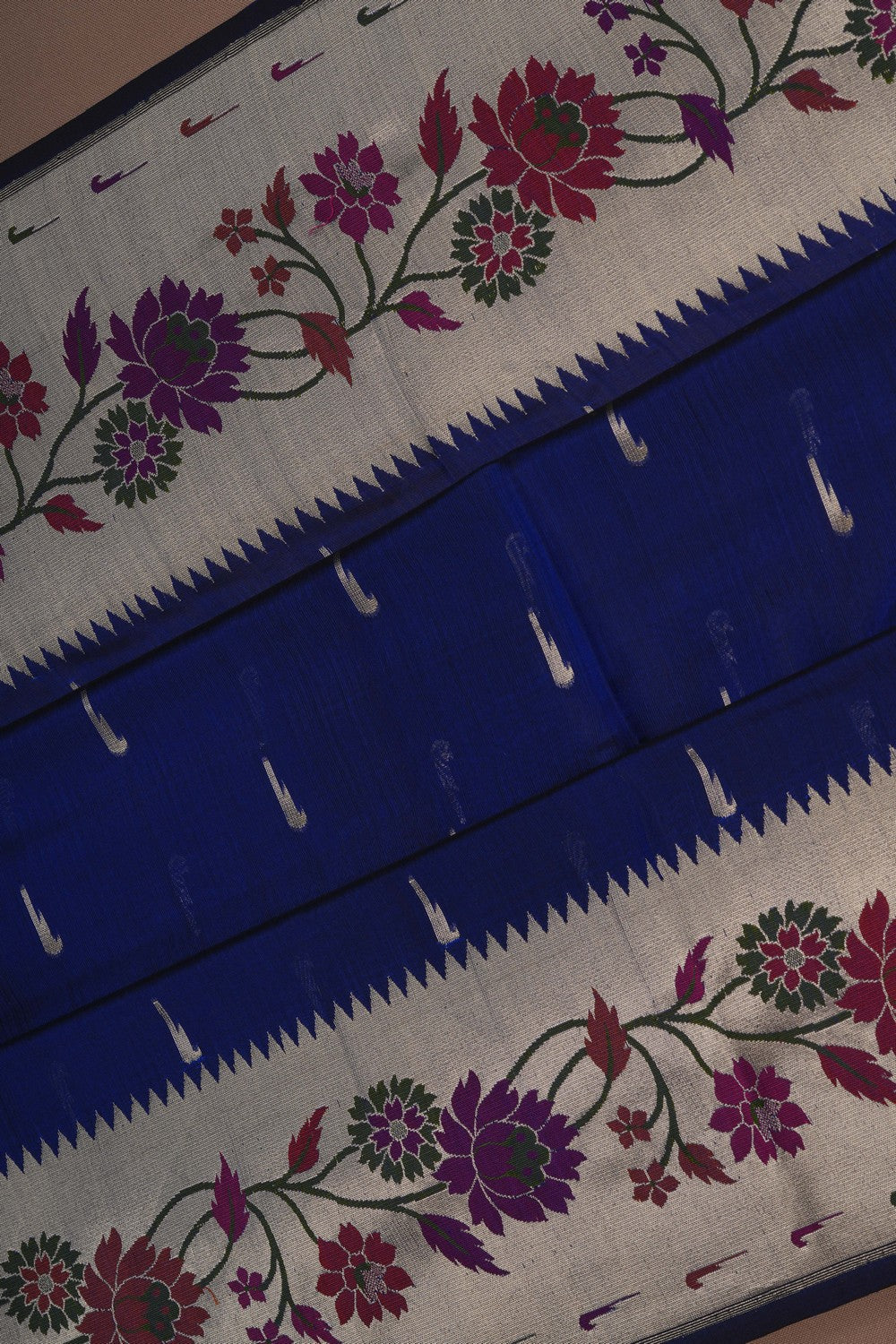 Image of Banarasi Silk Navy Blue Saree