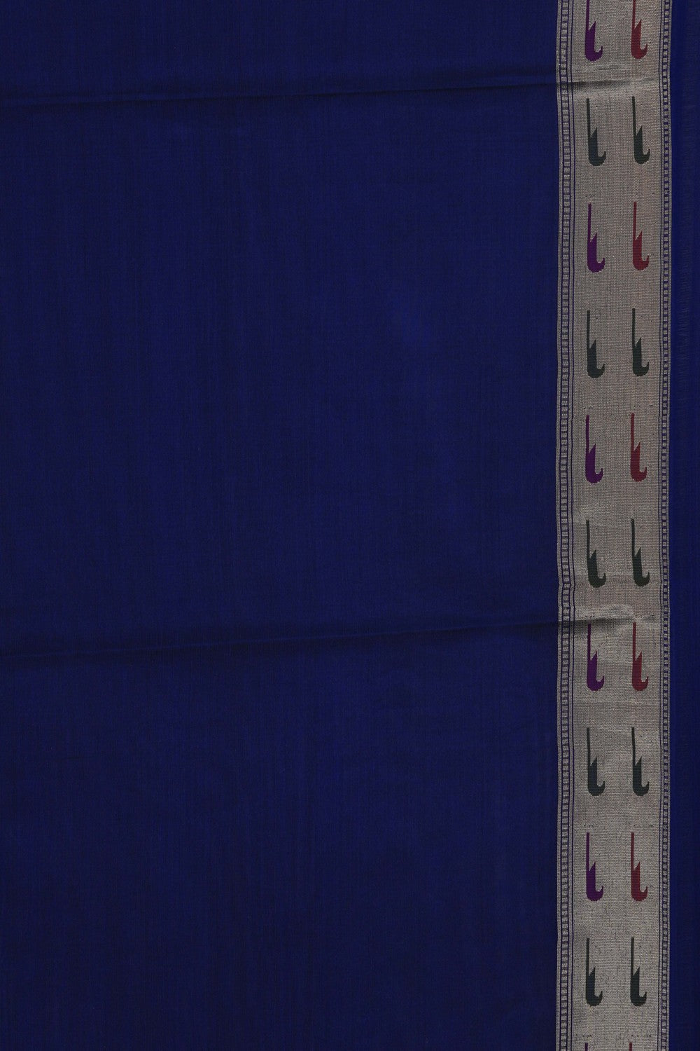 Image of Banarasi Silk Navy Blue Saree