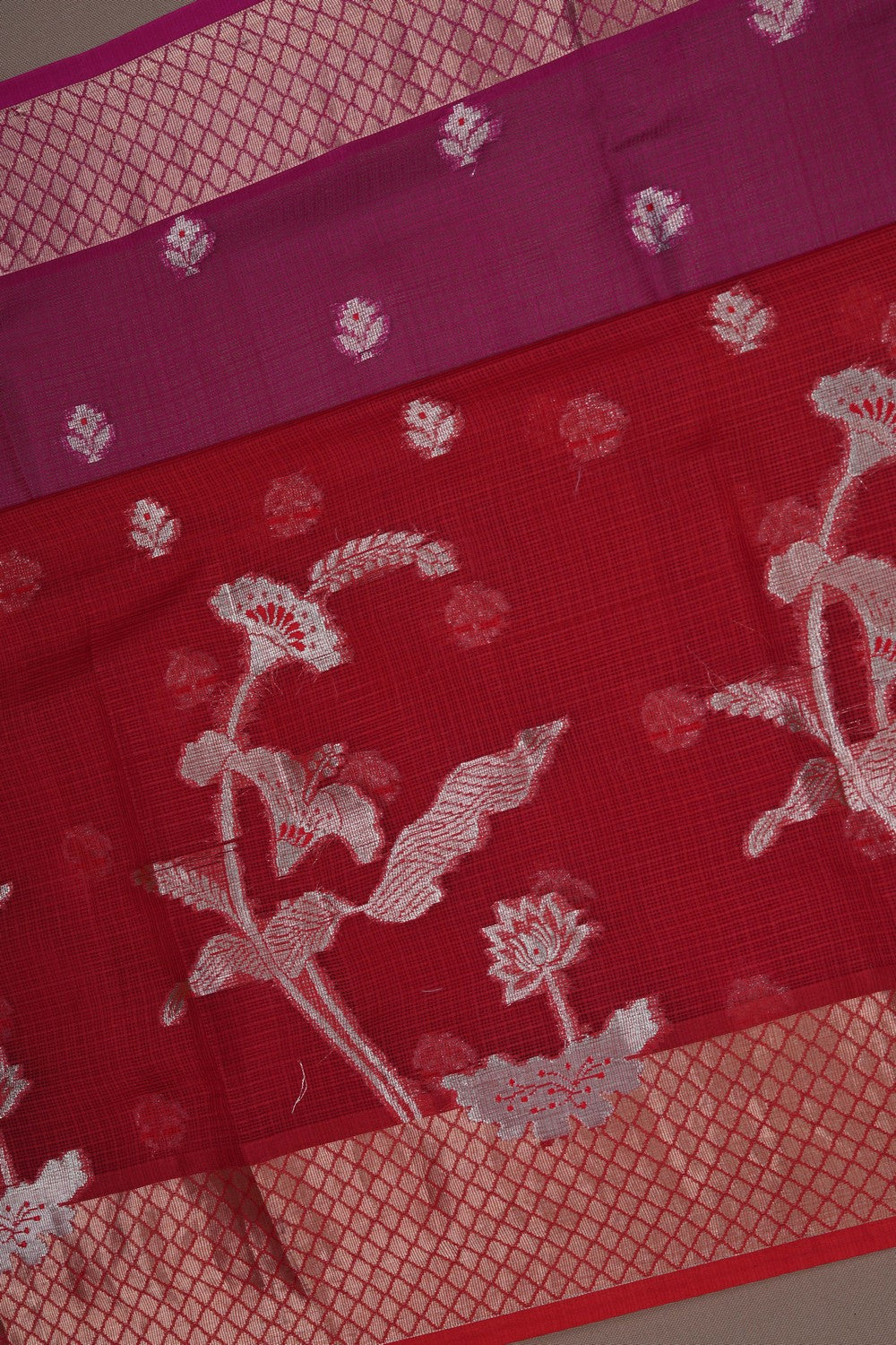 Image of Kota Silk Red Saree