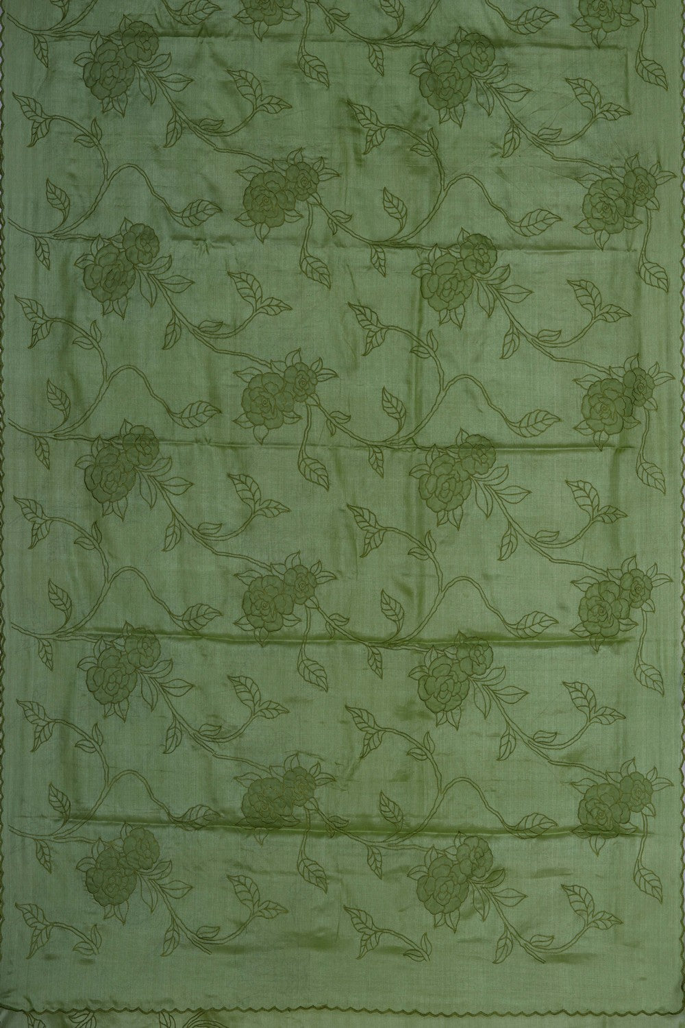 Image of A Tussar Silk Embroidered Saree