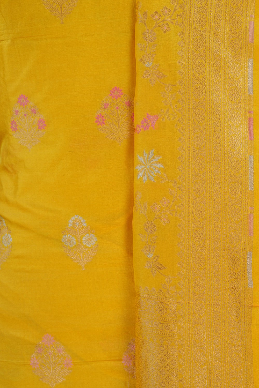 Image of Elegant Banarasi Katan Silk Suit Material (3 Pcs Set)
