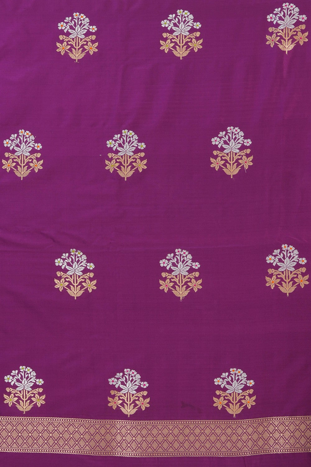 Image of Elegant Banarasi Katan Silk Suit Material (3 Pcs Set)