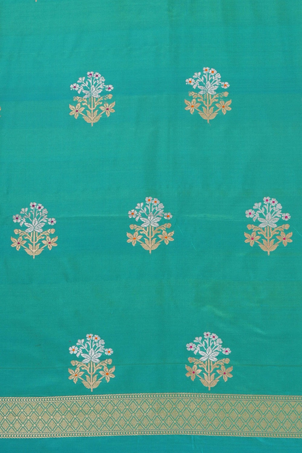 Image of Elegant Banarasi Katan Silk Suit Material (3 Pcs Set)